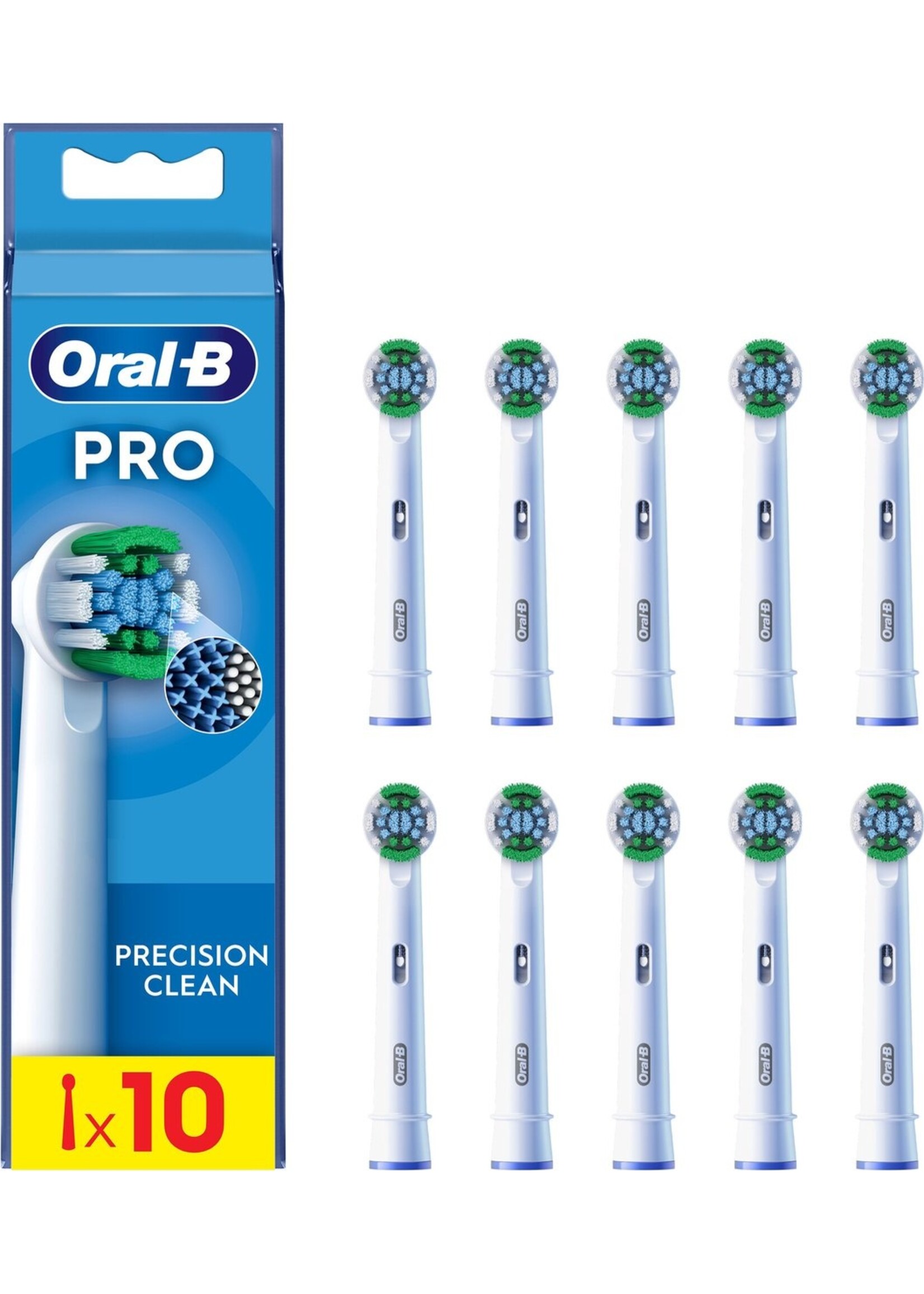 Oralb Braun Oral-B Precision Clean- Met CleanMaximiser-technologie - Opzetborstels - 10 Stuks