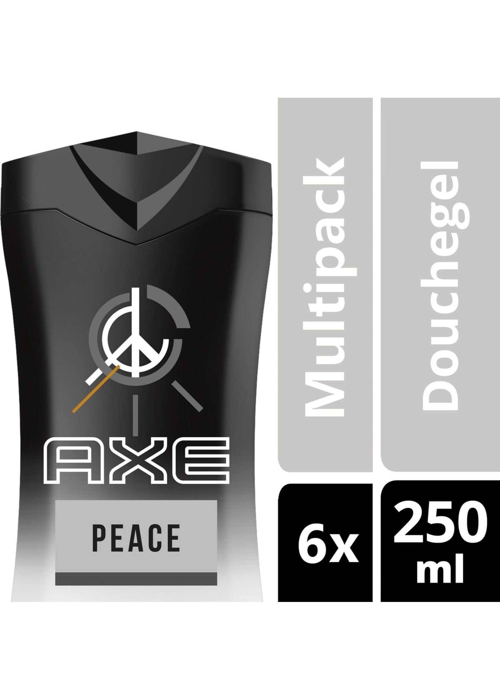 Axe Peace For Men - 250 ml - Douche Gel - 6 stuks - Voordeelverpakking