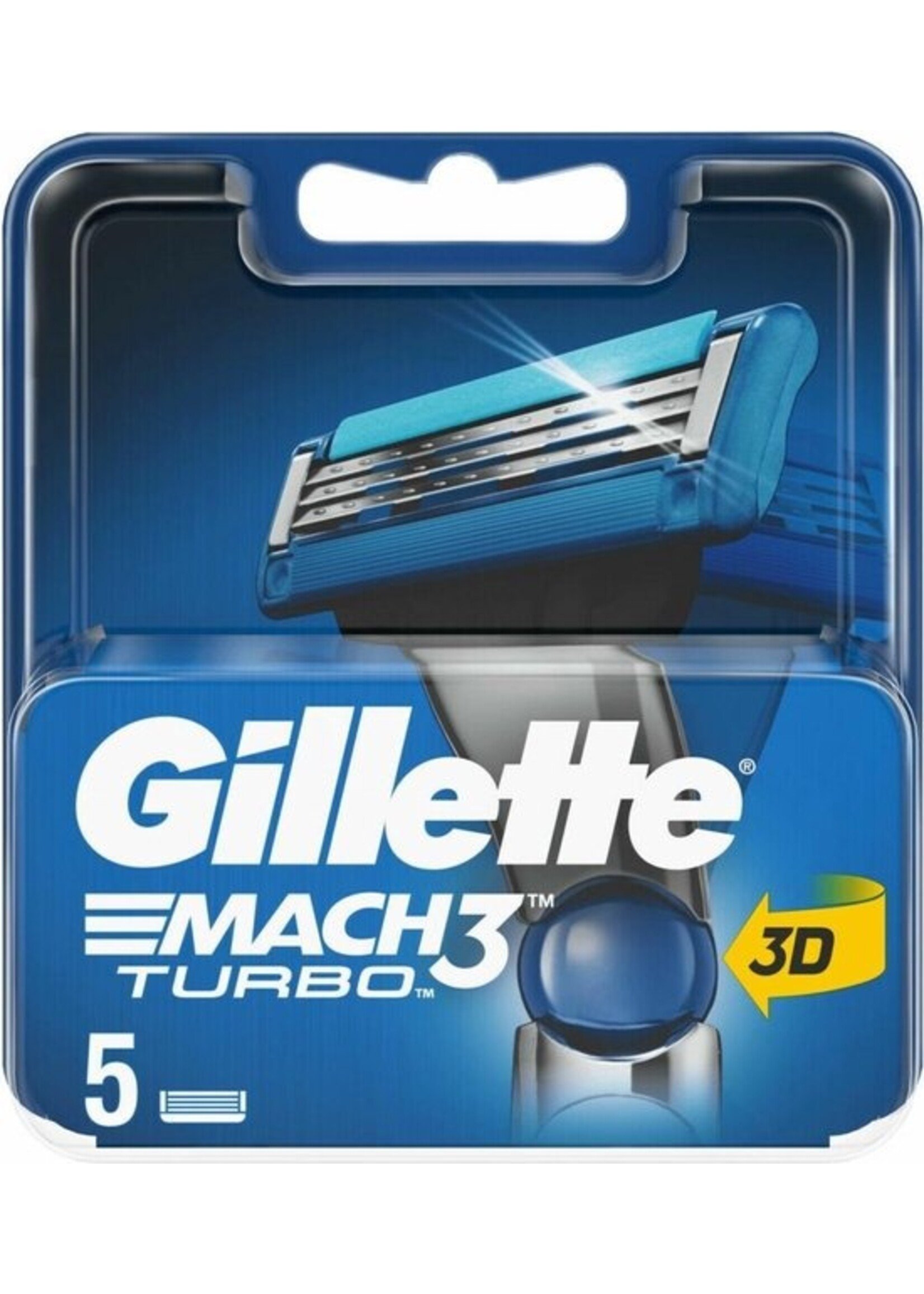 GILLETTE Gillette Mach 3 Turbo Scheermesjes 5 stuks