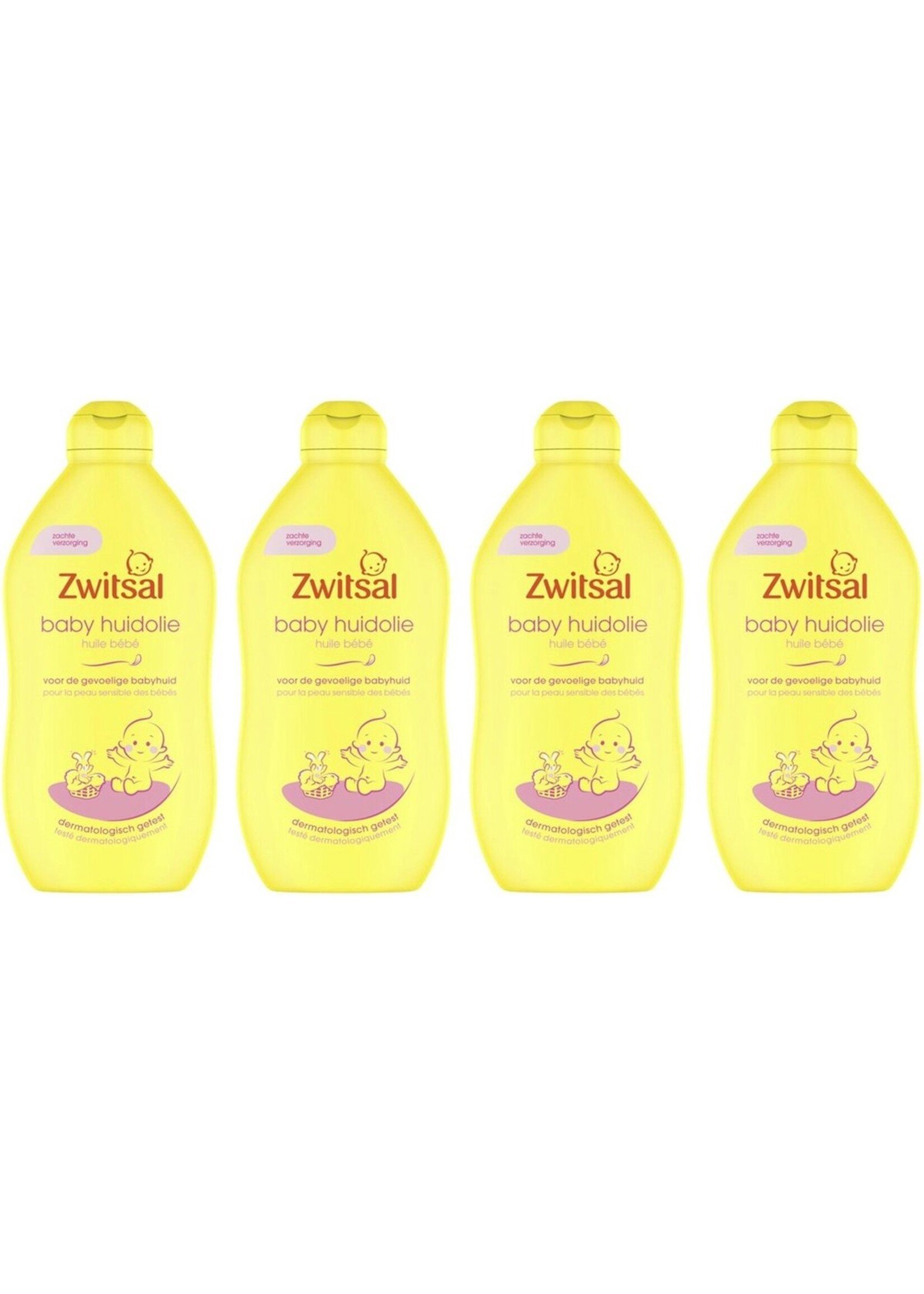 Zwitsal Baby Huidolie 4 x 400 ml Voordeelverpakking