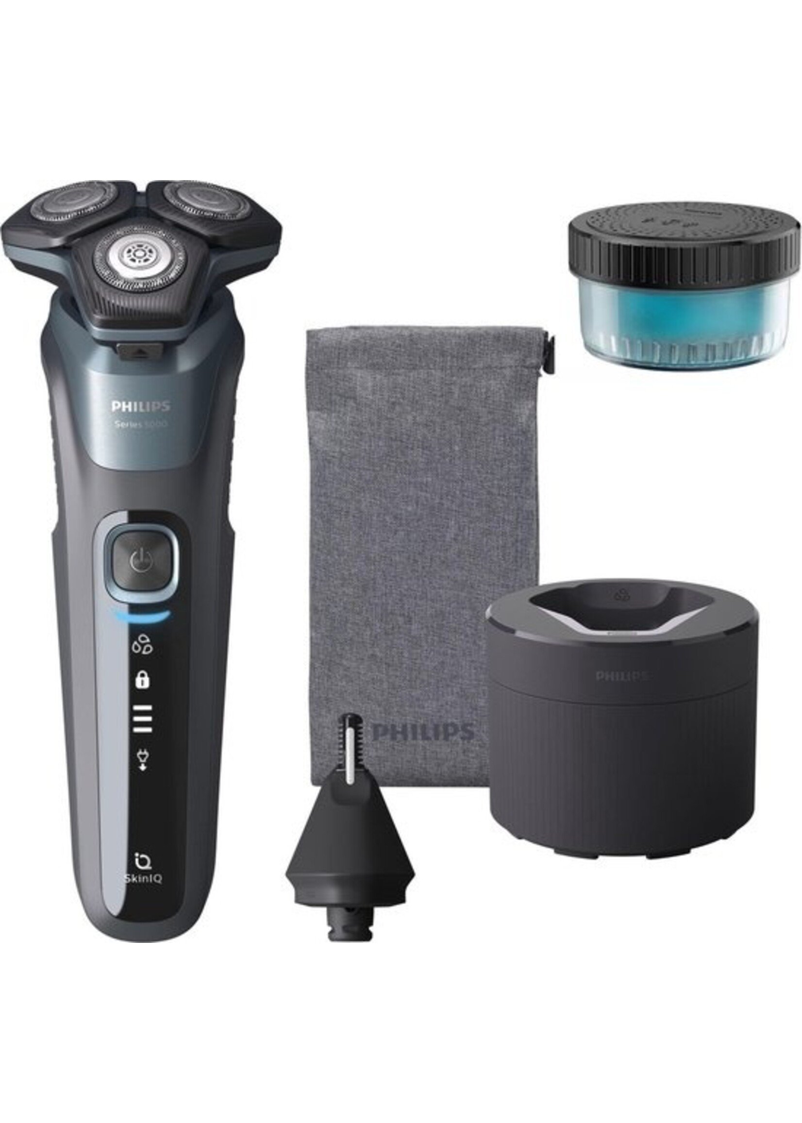 Philips Philips SHAVER Series 5000 S5586/66 Elektrisch scheerapparaat, SteelPrecision-mesjes, Wet & Dry, Reinigingsstation