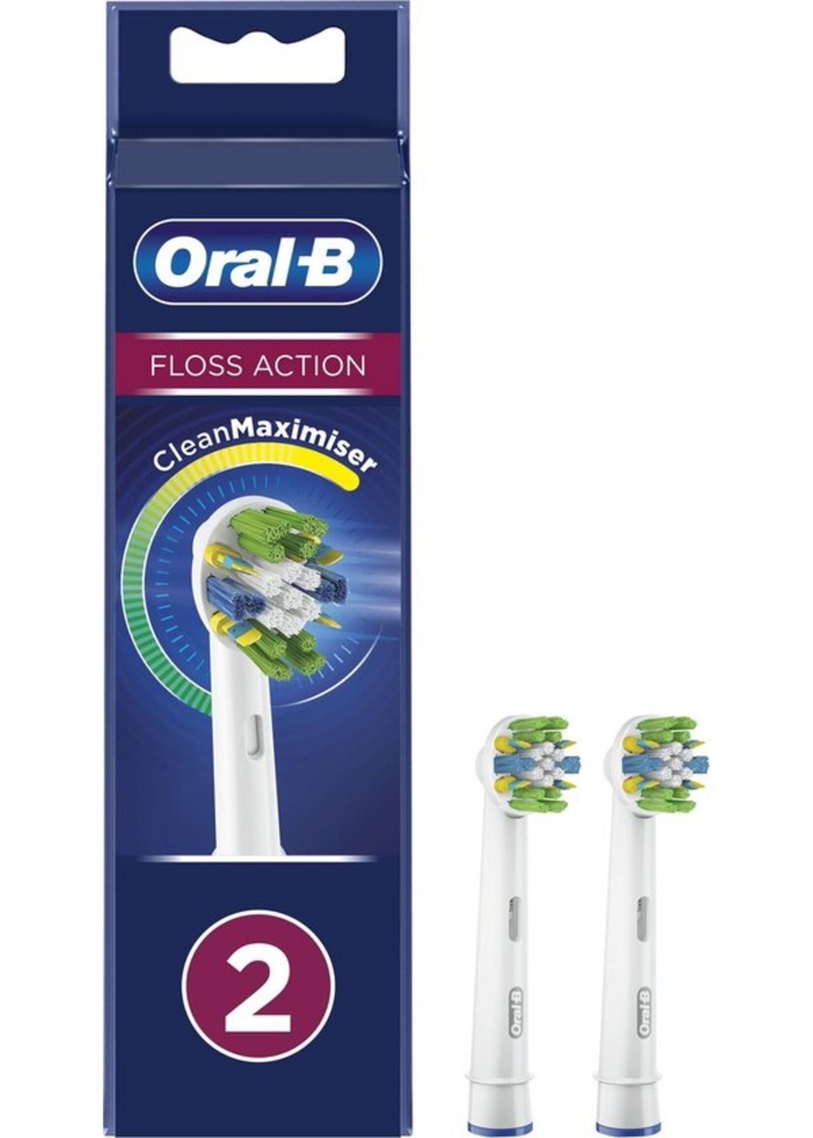 Oralb Braun Oral-B FlossAction - Met CleanMaximiser-technologie - Opzetborstels - 2 Stuks