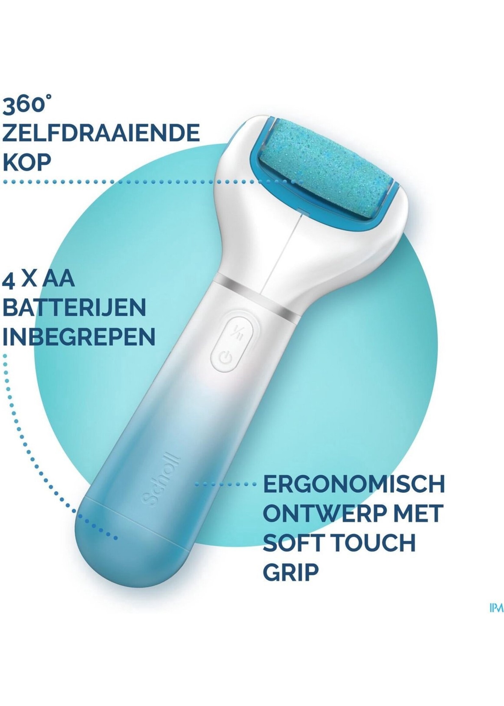 Scholl Velvet Smooth - Elektrische Eeltvijl - Blauw - 1 Stuk