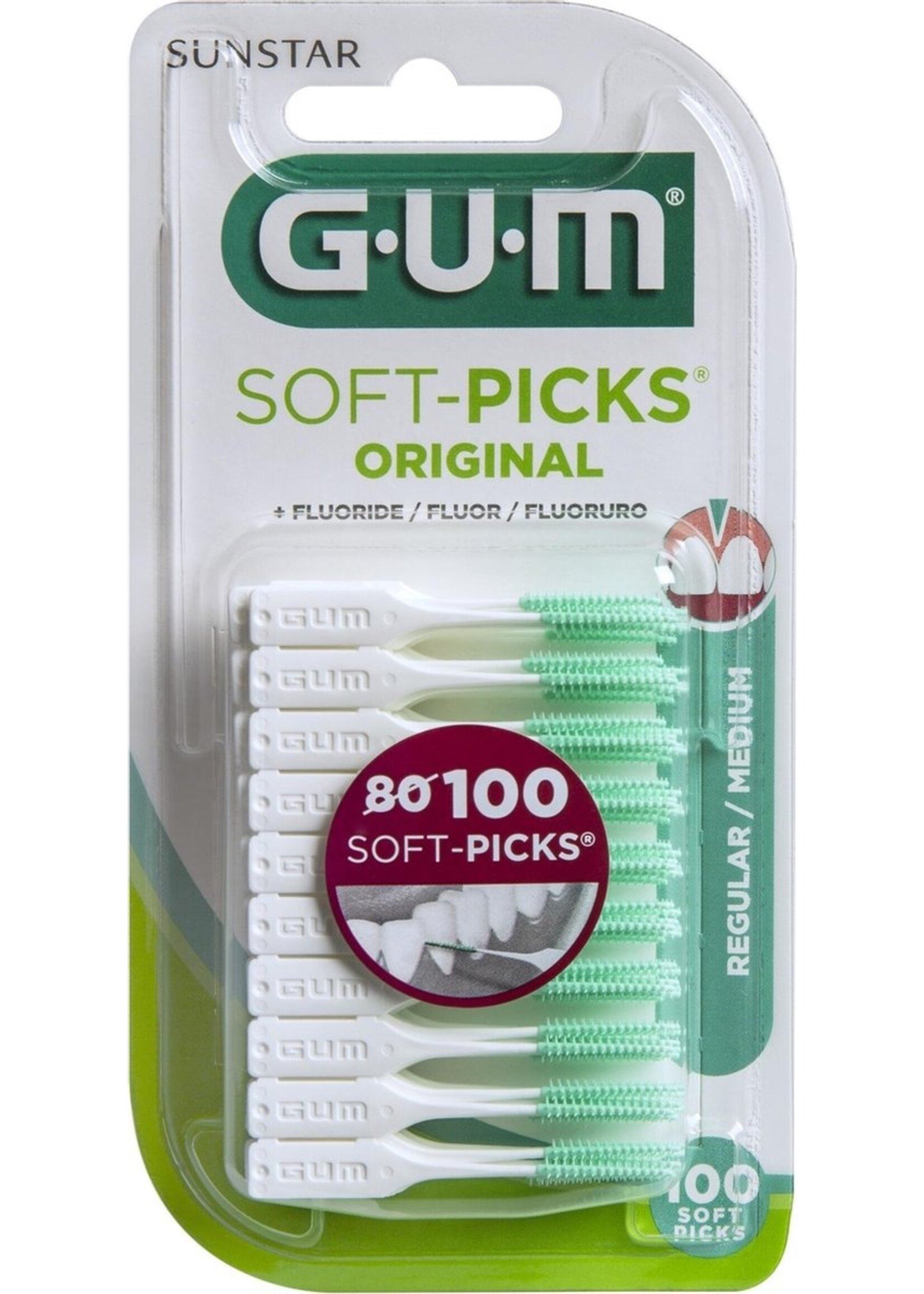 GUM Soft-Picks Original Regular 100 stuks