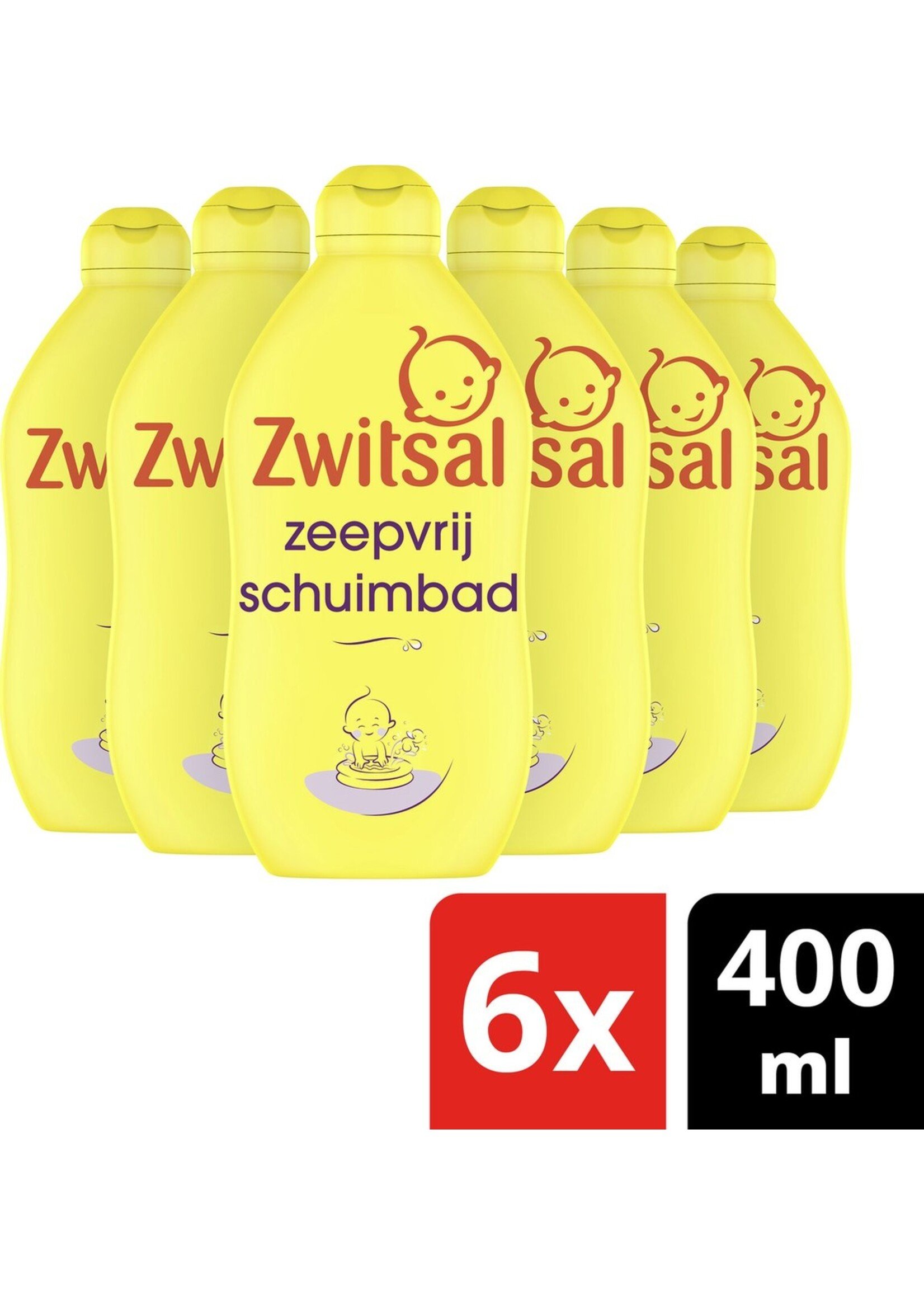 Zwitsal - Zeepvrij Schuimbad - 6 x 400 ml - Voordeelverpakking