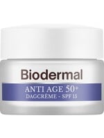 Biodermal Anti Age dagcrème 50+ - Dagcrème met hyaluronzuur en vitamine E - met - SPF15 - Helpt rimpels verminderen - 50ml