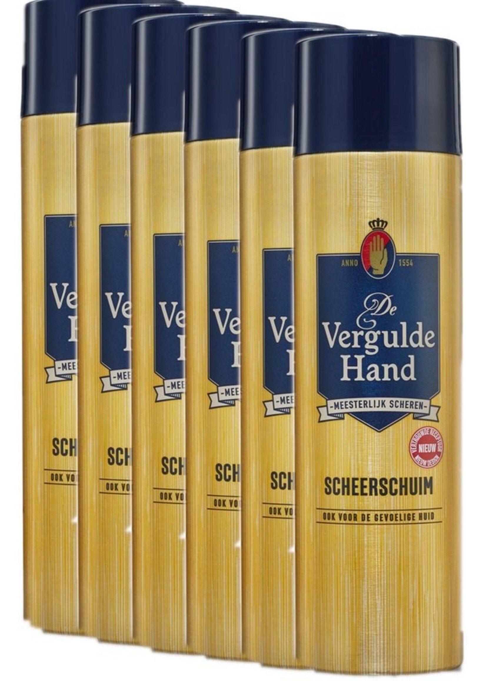 Vergulde Hand Scheerschuim  - Voordeelverpakking 6 x 250 ml