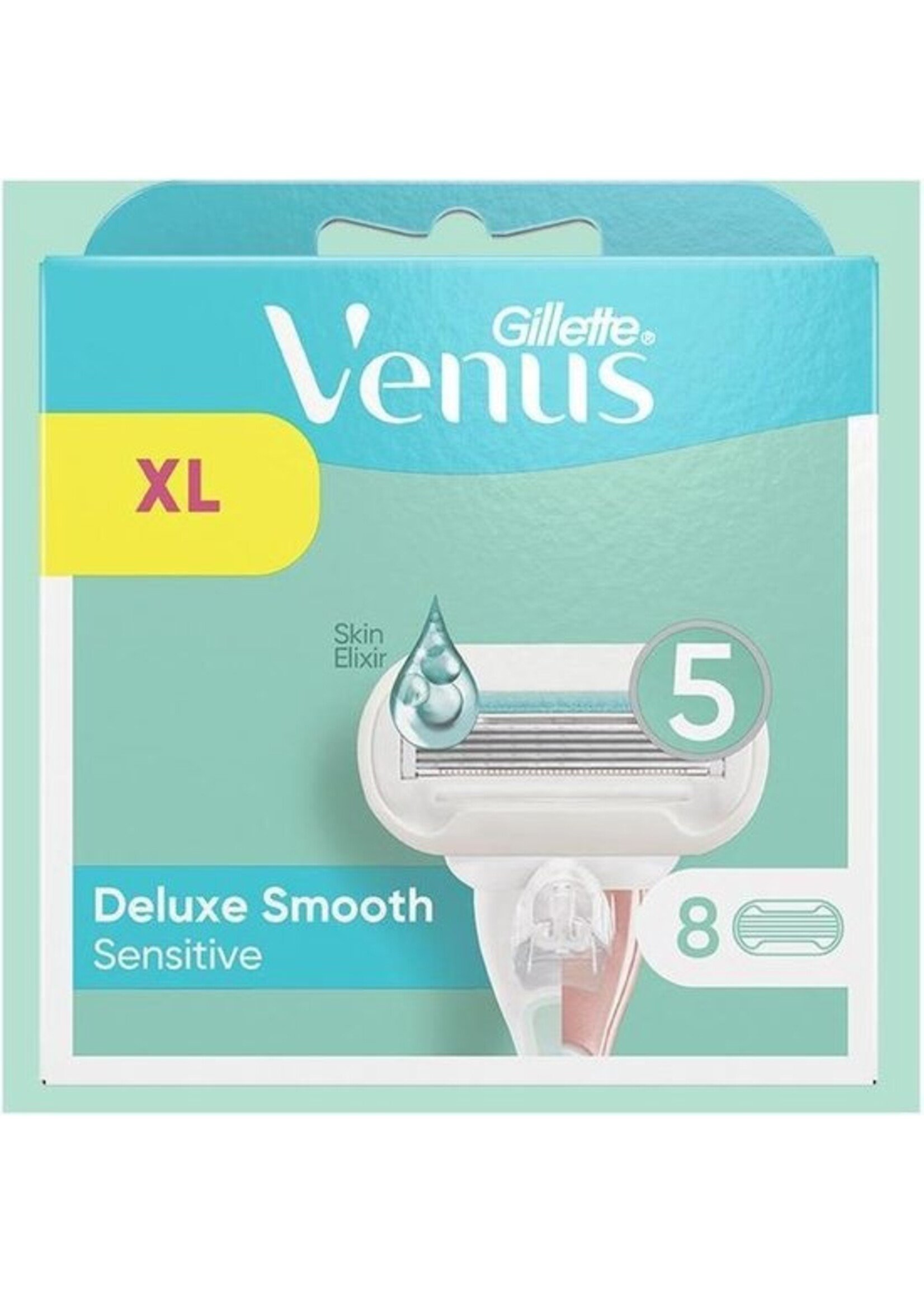 GILLETTE Gillette Venus Deluxe Smooth Sensitive scheermesjes voor vrouwen - 8 Navulmesjes