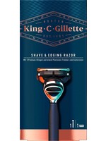 GILLETTE King C. Gillette Scheermes Blue Chrome