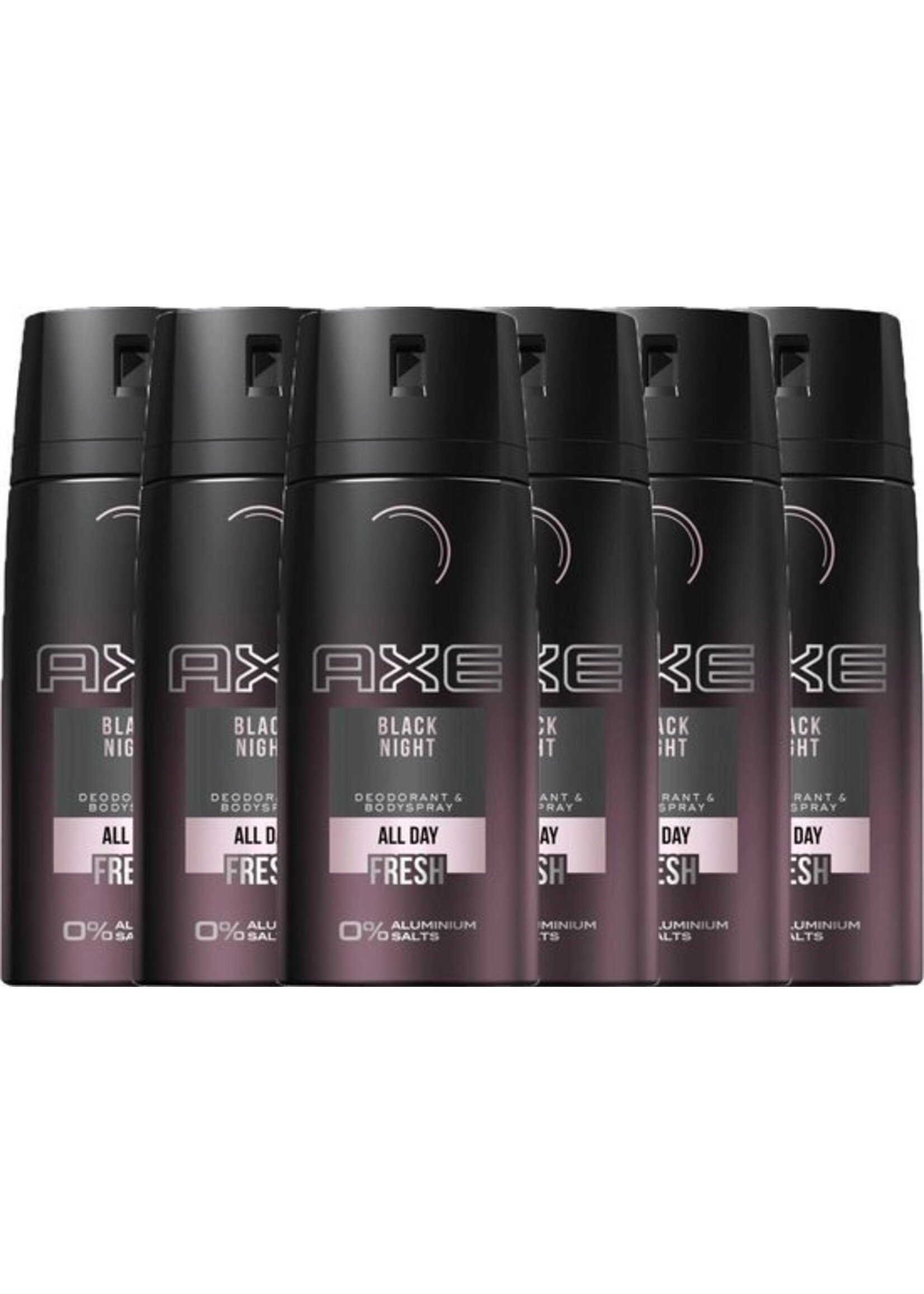 AXE Black Night Deodorant - 6 x 150 ml - Voordeelverpakking