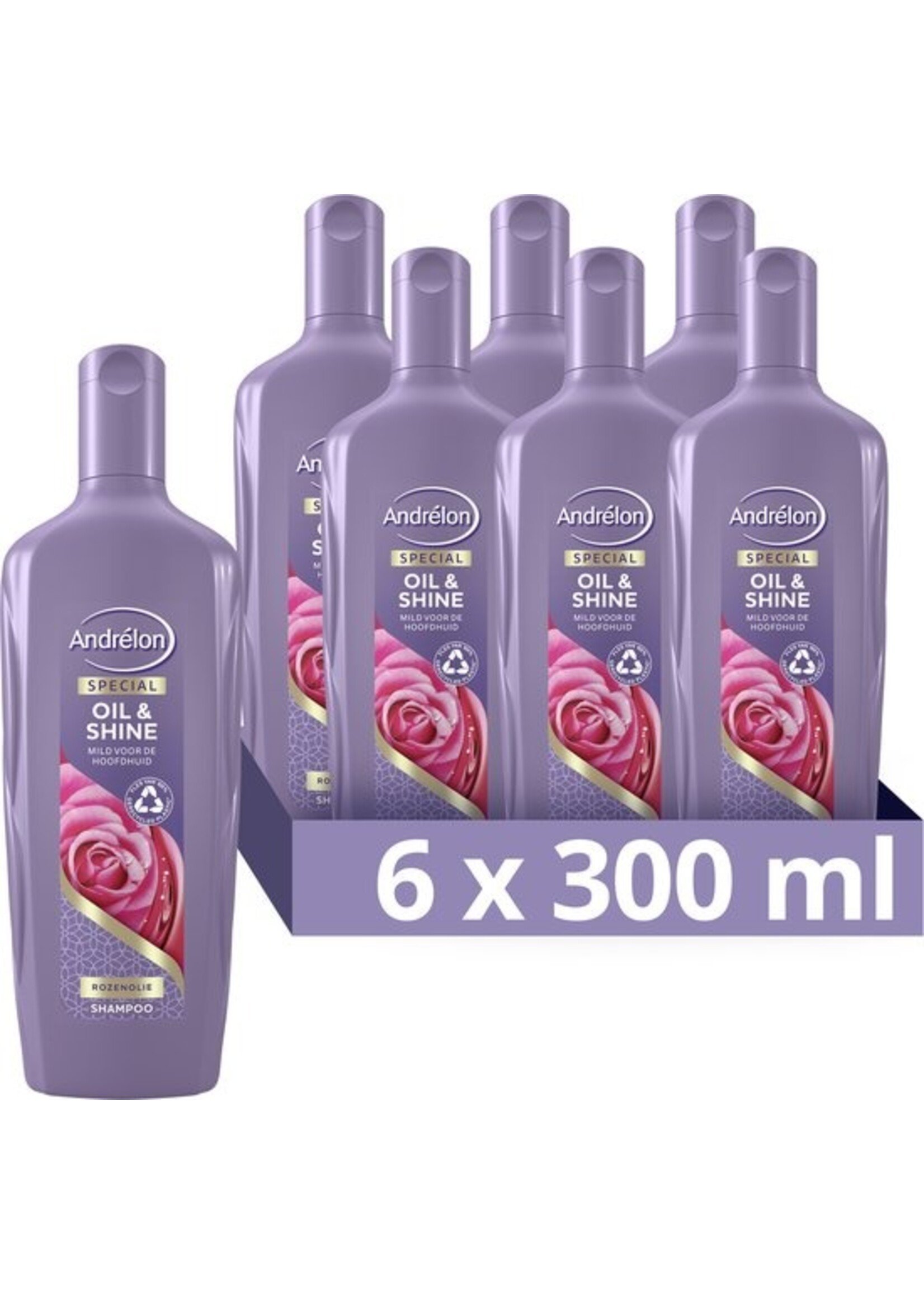 Andrélon Oil & Shine Special Shampoo - 6 x 300 ml - Voordeelverpakking