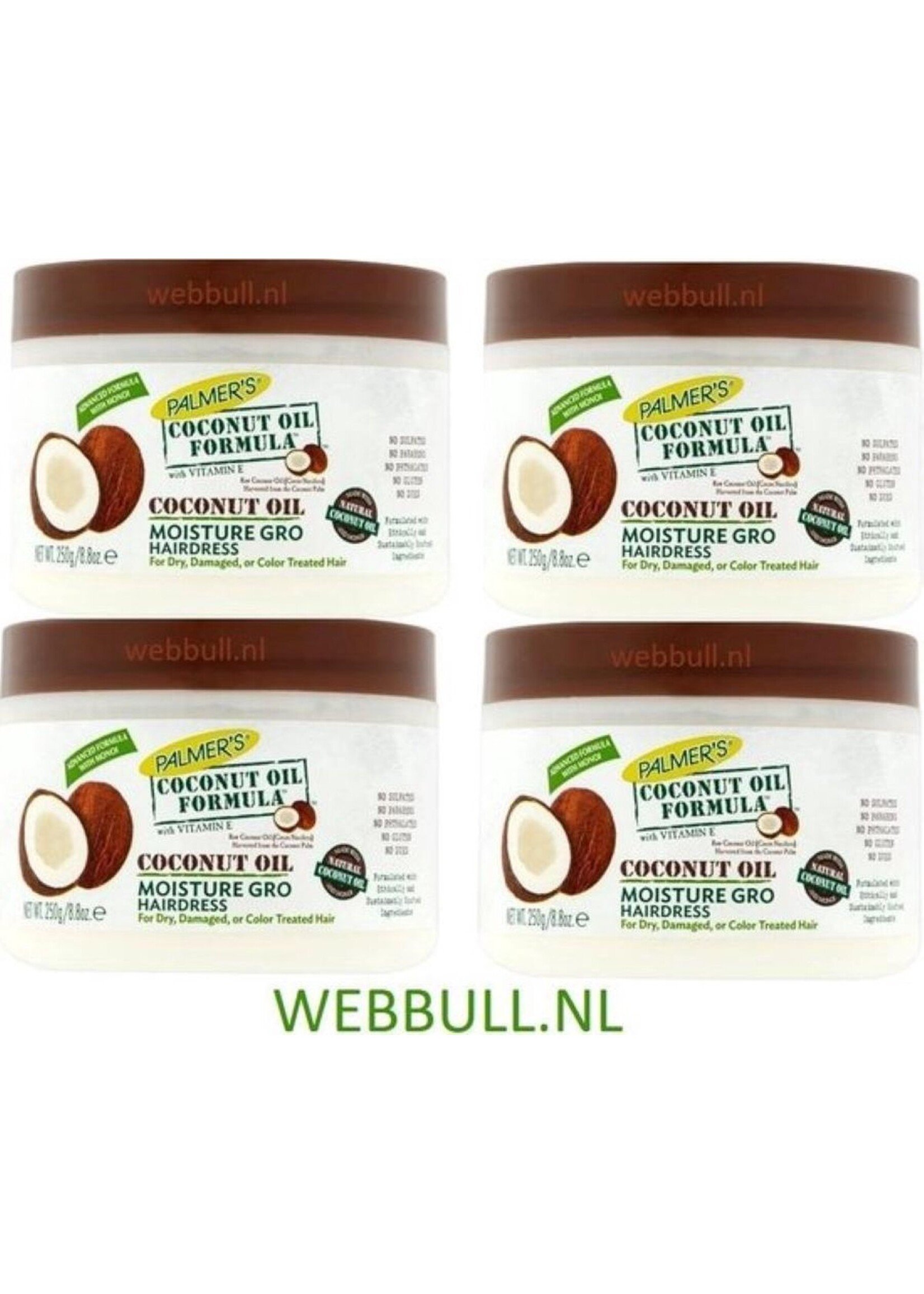 Palmer's Coconut Oil Formula Moisture Gro Shining - Voordeelverpakking 4 x 250 ML - Hairdress crème