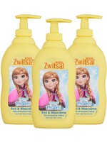 Zwitsal Baby - Disney Frozen Bad & Wascreme - 3 x 400ml - Voordeelverpakking