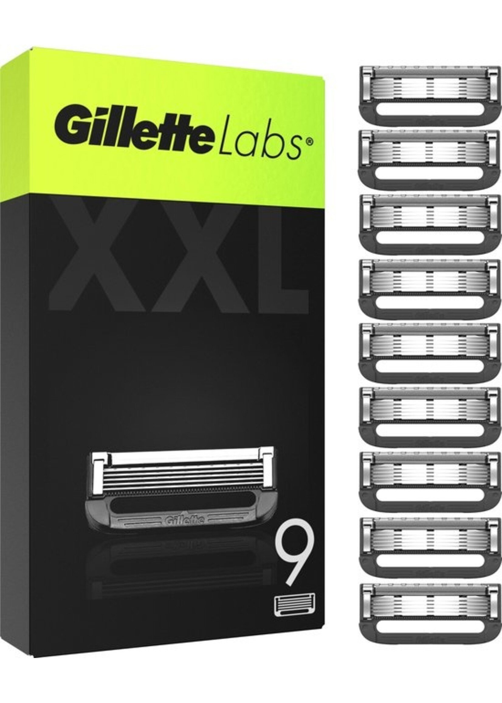 GILLETTE Gillette Navulmesjes Voor GilletteLabs -  Exfoliating Bar En Heated Razor - 9 Scheermesjes