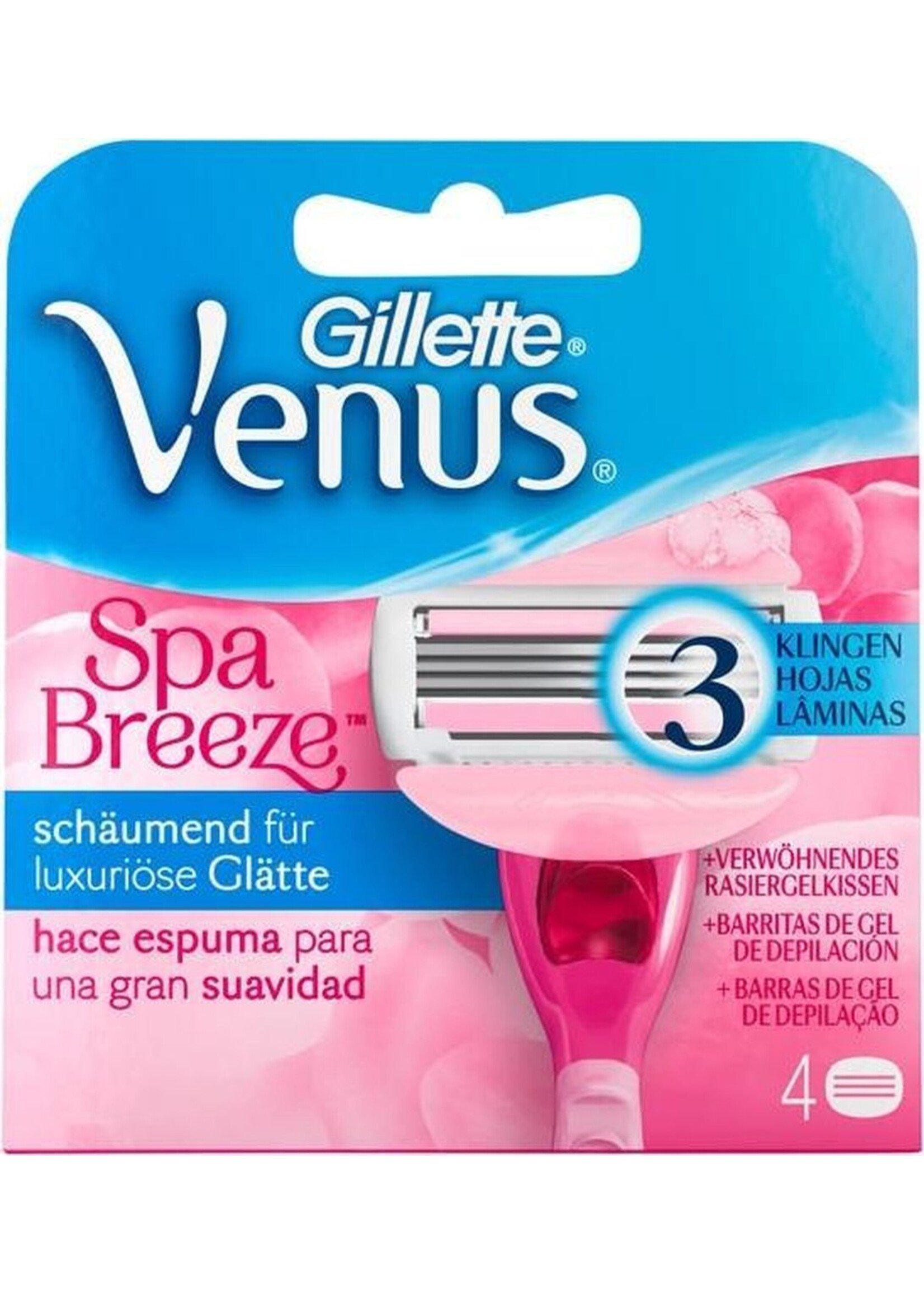 GILLETTE Gillette - Venus - Spa Breeze - Scheermesjes/Navulmesjes - 4 Stuks