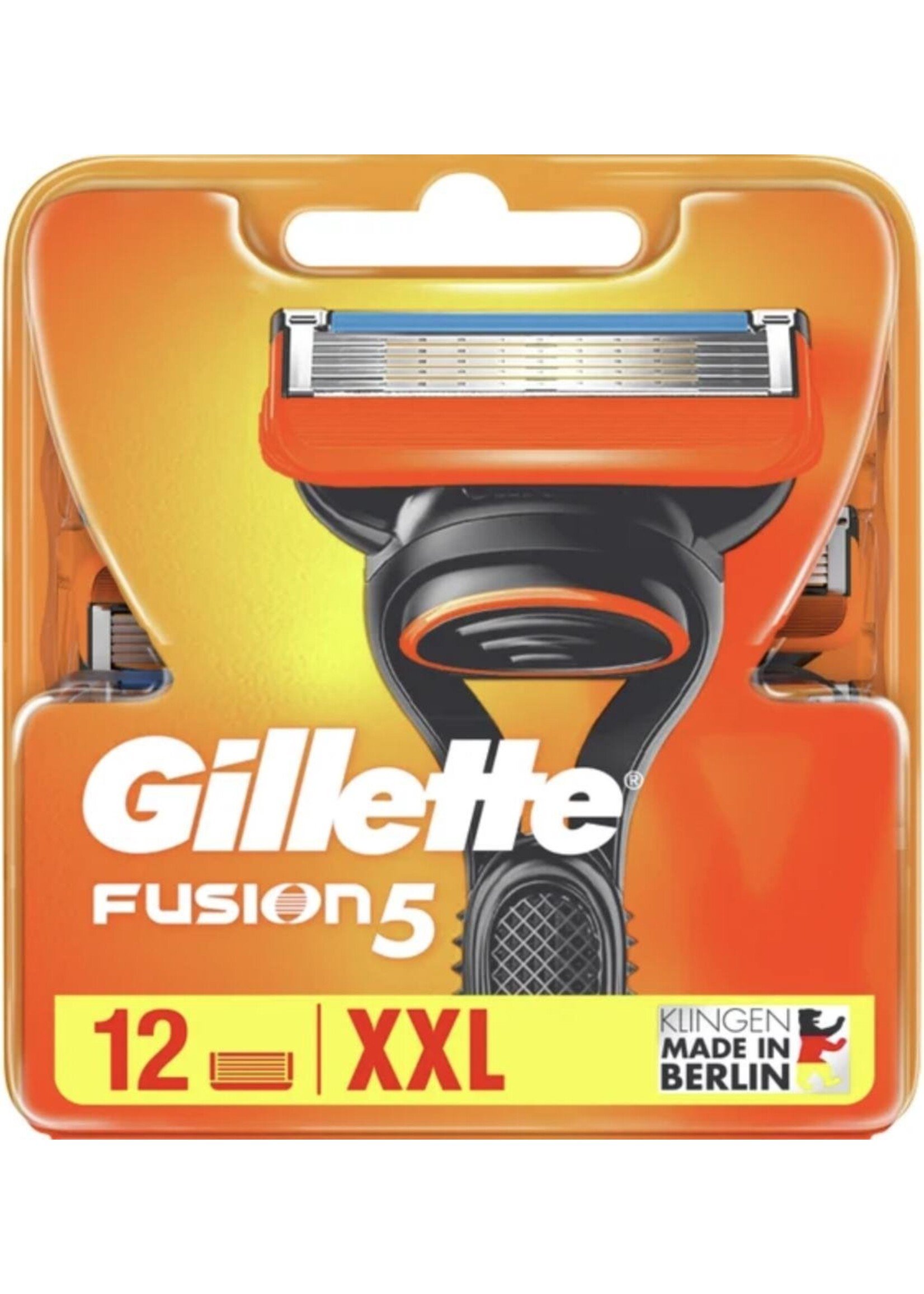 GILLETTE Gillette Fusion5 Scheermesjes voor Mannen - 12 Navulmesjes - XXL Voordeelverpakking