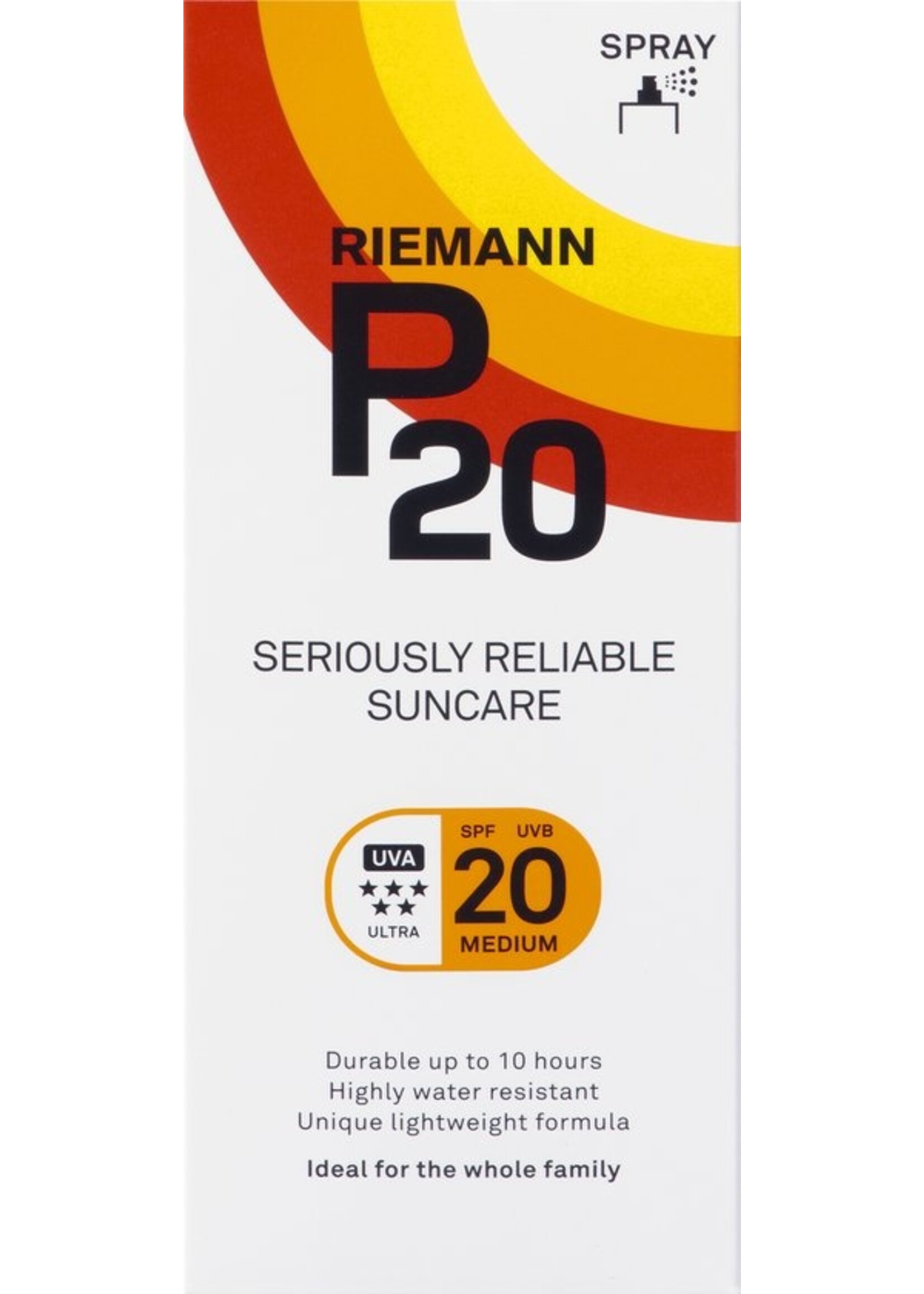 P20 SPF 20 - Zonnebrand Spray - Factor 20 - 200 ml