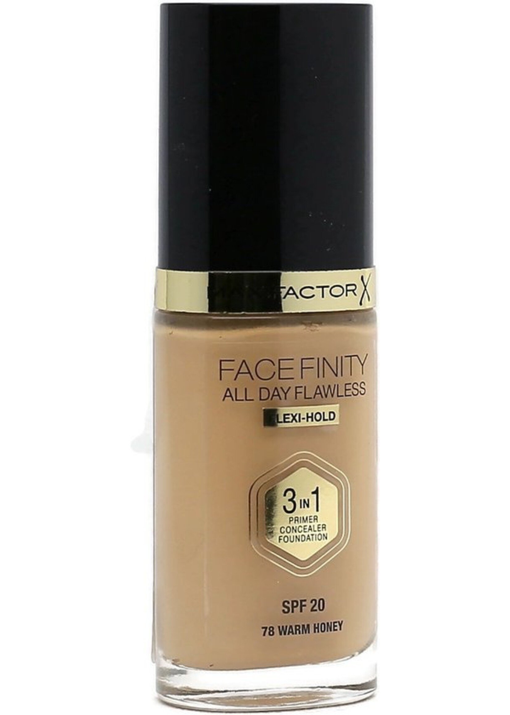 Max Factor Facefinity All Day Flawless 3-In-1 Vegan Foundation 078 Warm Honey