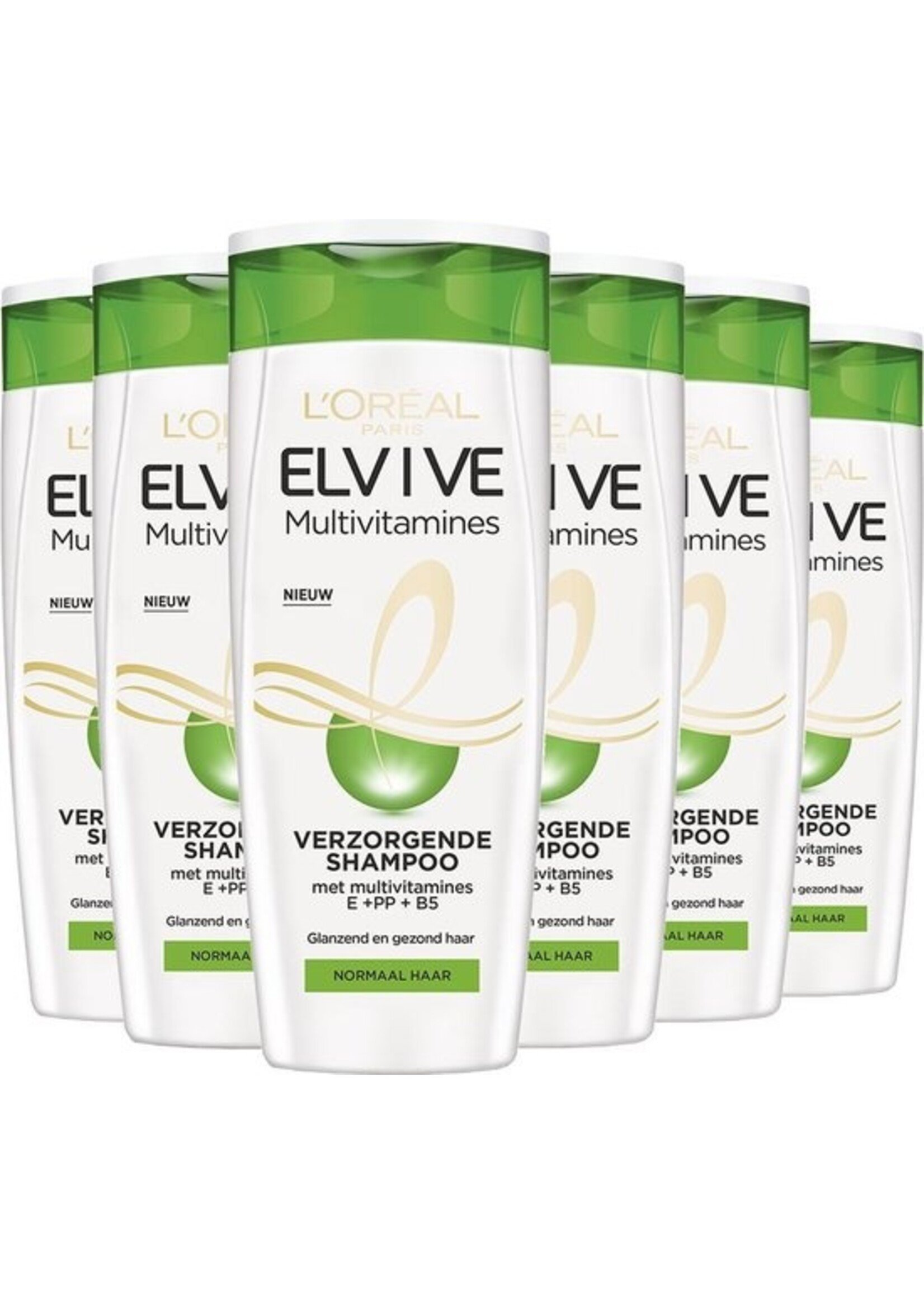 L'Oréal  L’Oréal Paris Elvive Multivitamine Shampoo - 6 x 250 ml - Voordeelverpakking