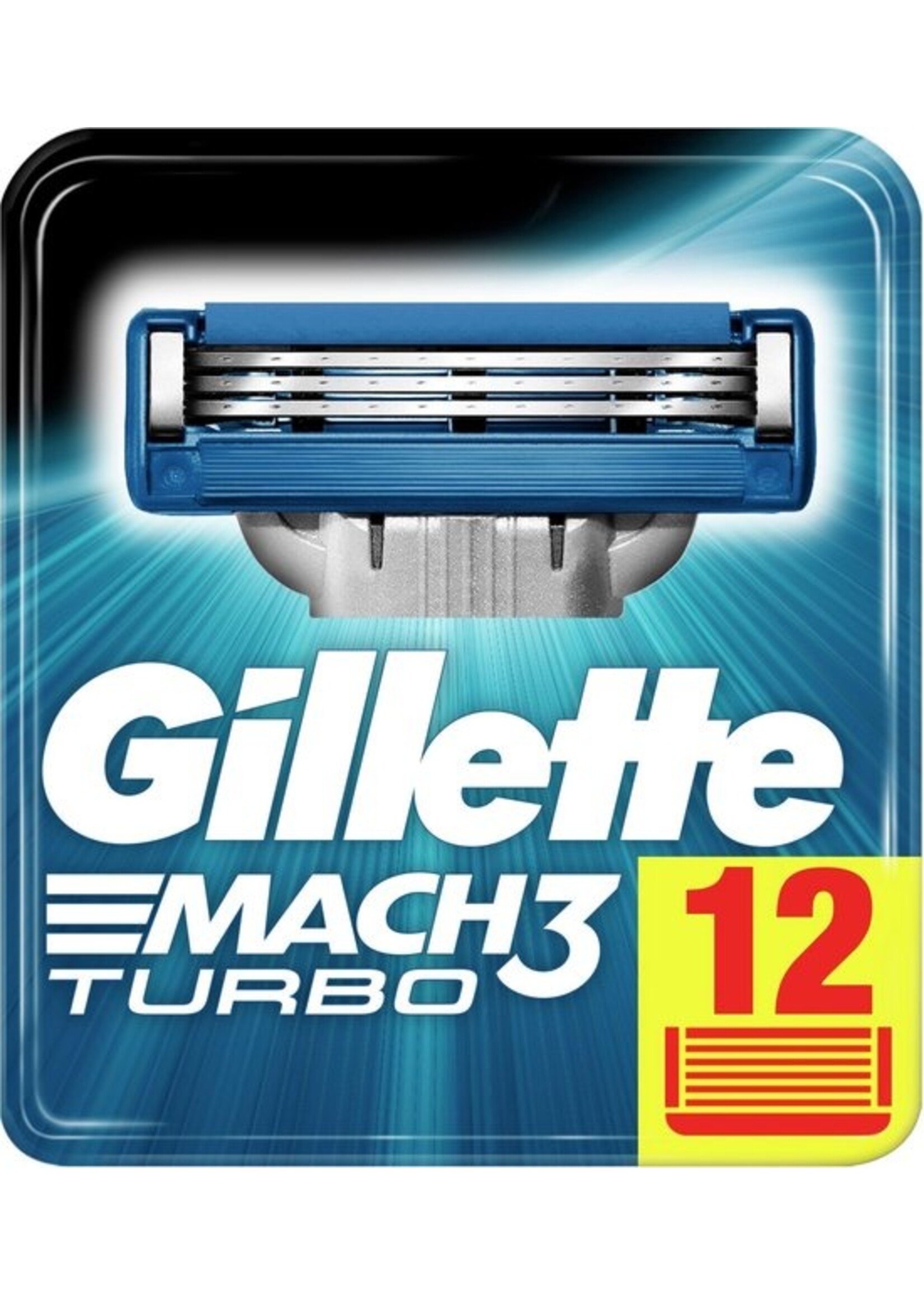 GILLETTE Gillette Mach 3 Turbo Scheermesjes 12 stuks