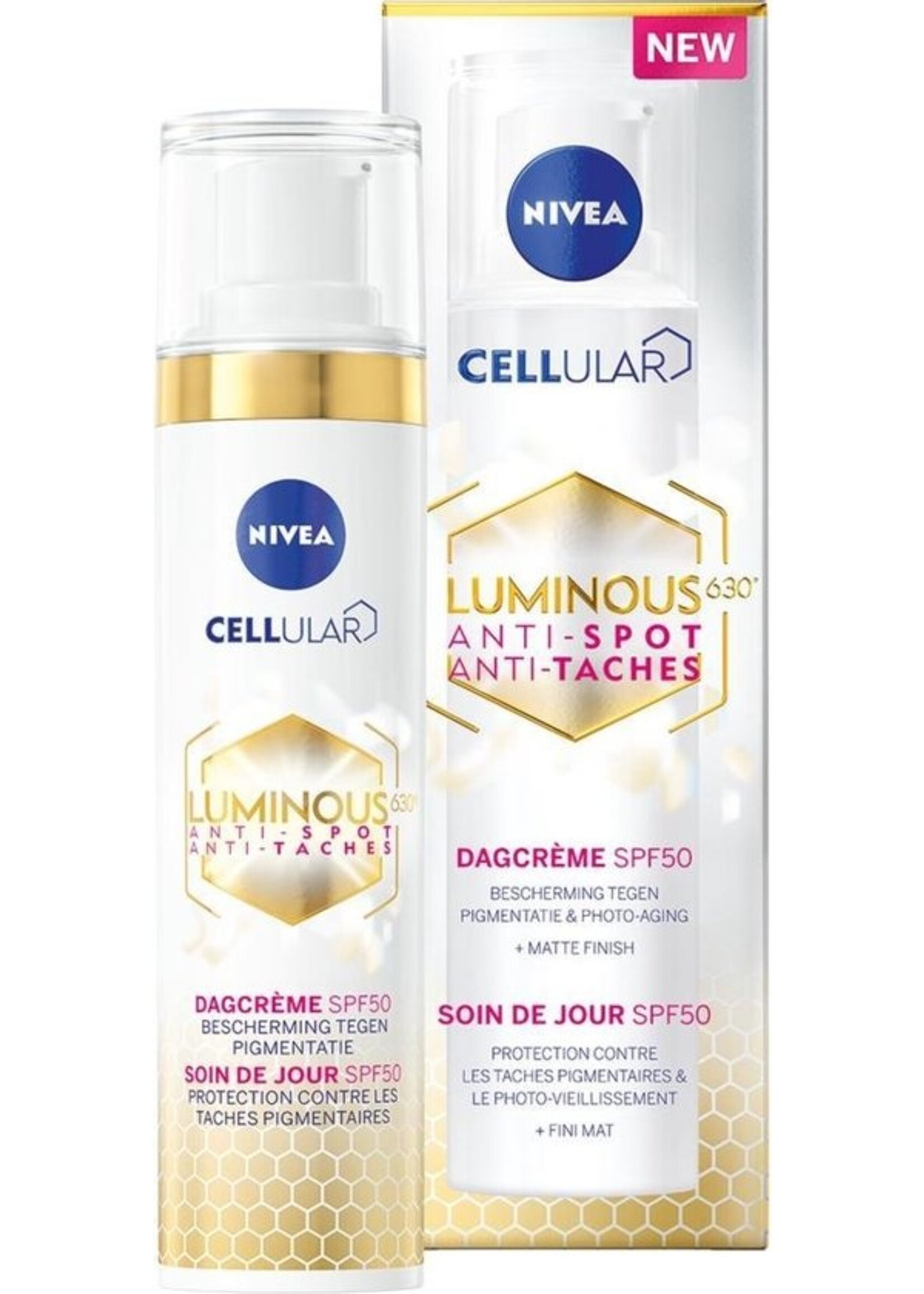 NIVEA Cellular Luminous Dagcrème Anti-Pigment  SPF50 -  Bescherming tegen Pigmentatie & Photo-aging - 40ml