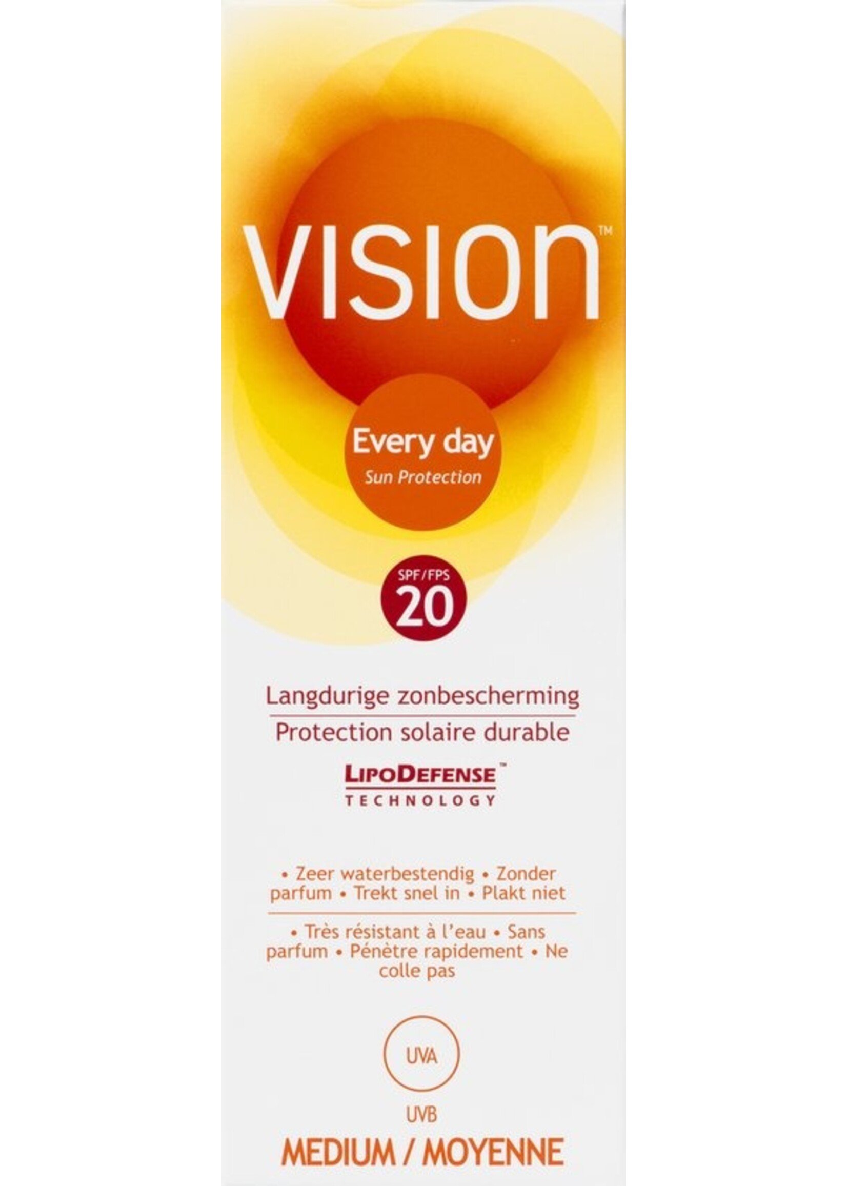 Vision Every Day Sun Protection - Zonnebrand - SPF 20 - 180 ml