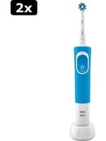 Oralb Braun 2x Oral B Vitality 100 Cross Action Elektrische Tandenborstel Blauw