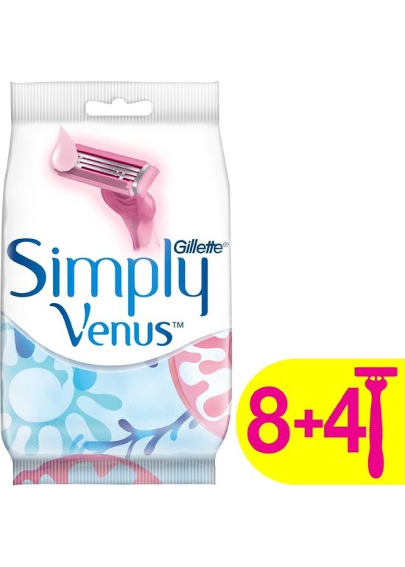 GILLETTE Gillette Venus Simply 3-8+4 stuks-Wegwerpmesjes