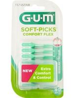 3x GUM Soft-Picks Comfort Flex Regular 40 stuks