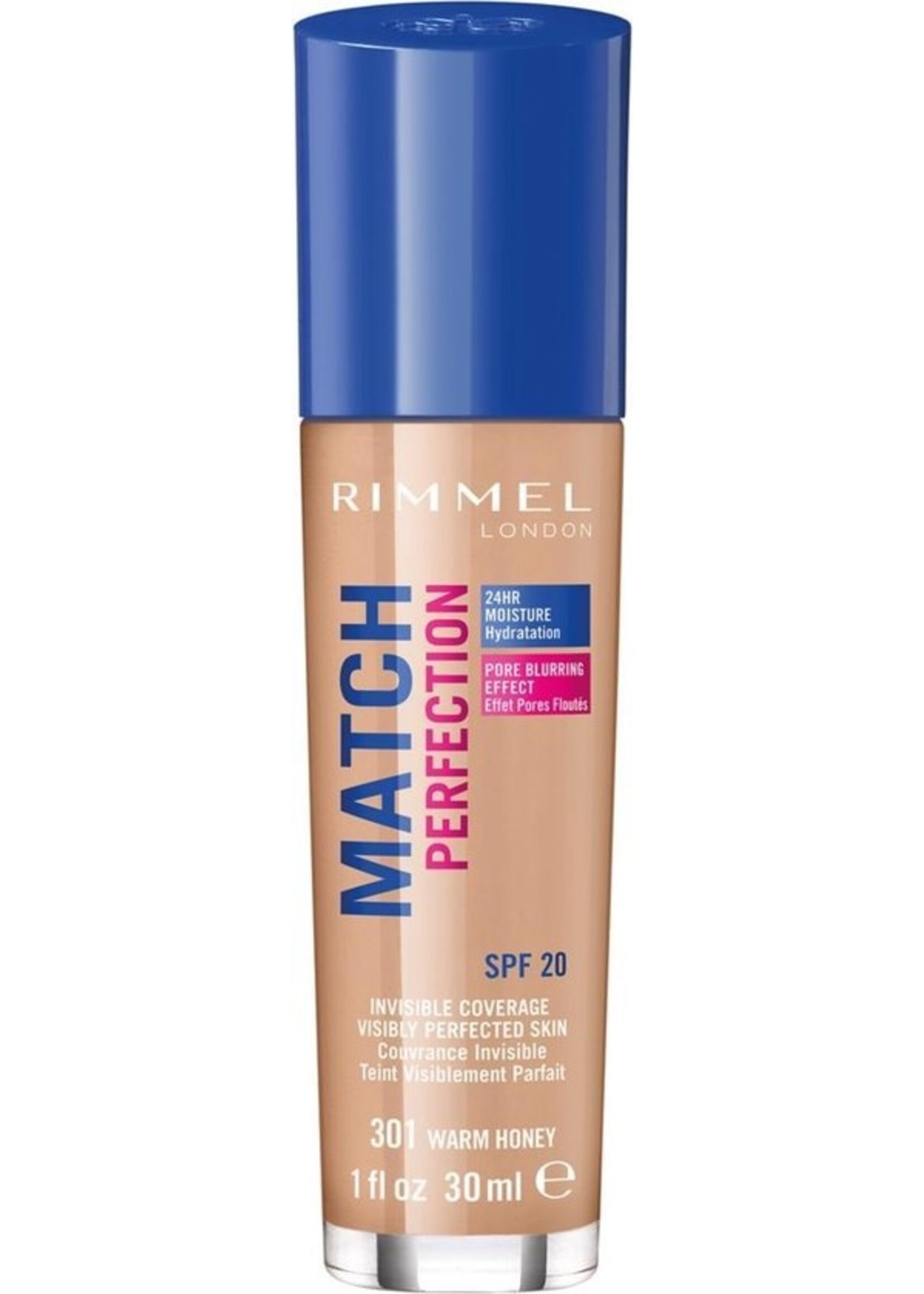 Rimmel London Match Perfection Foundation 301 Warm Honey