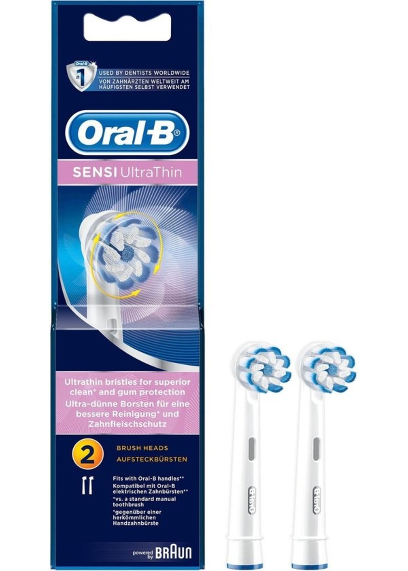 Oralb Braun Oral-B Sensi UltraThin Opzetborstels - 2 stuks