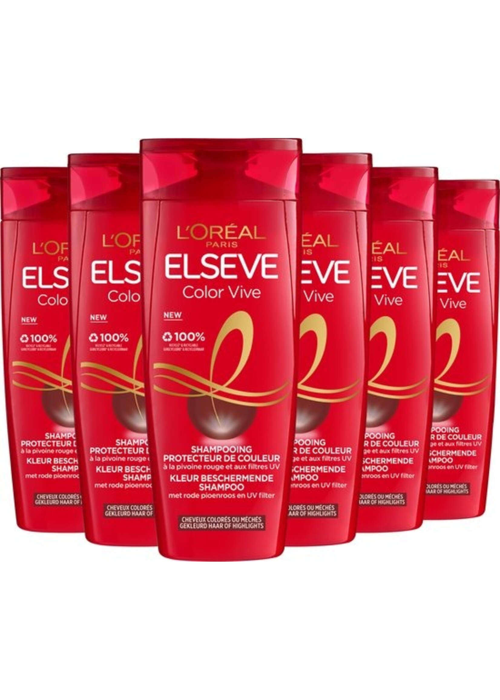 L'Oréal  6 x Loreal Paris Elvive Color Vive Shampoo - 500 ml