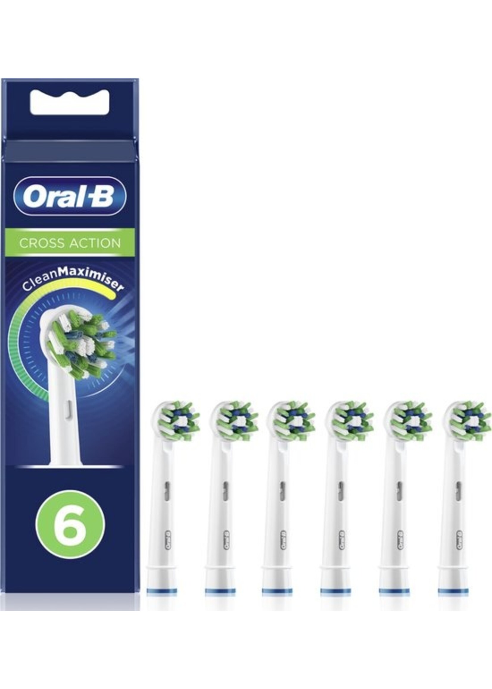 Oralb Braun Oral-B CrossAction - Met CleanMaximiser-technologie - Opzetborstels - 6 Stuks