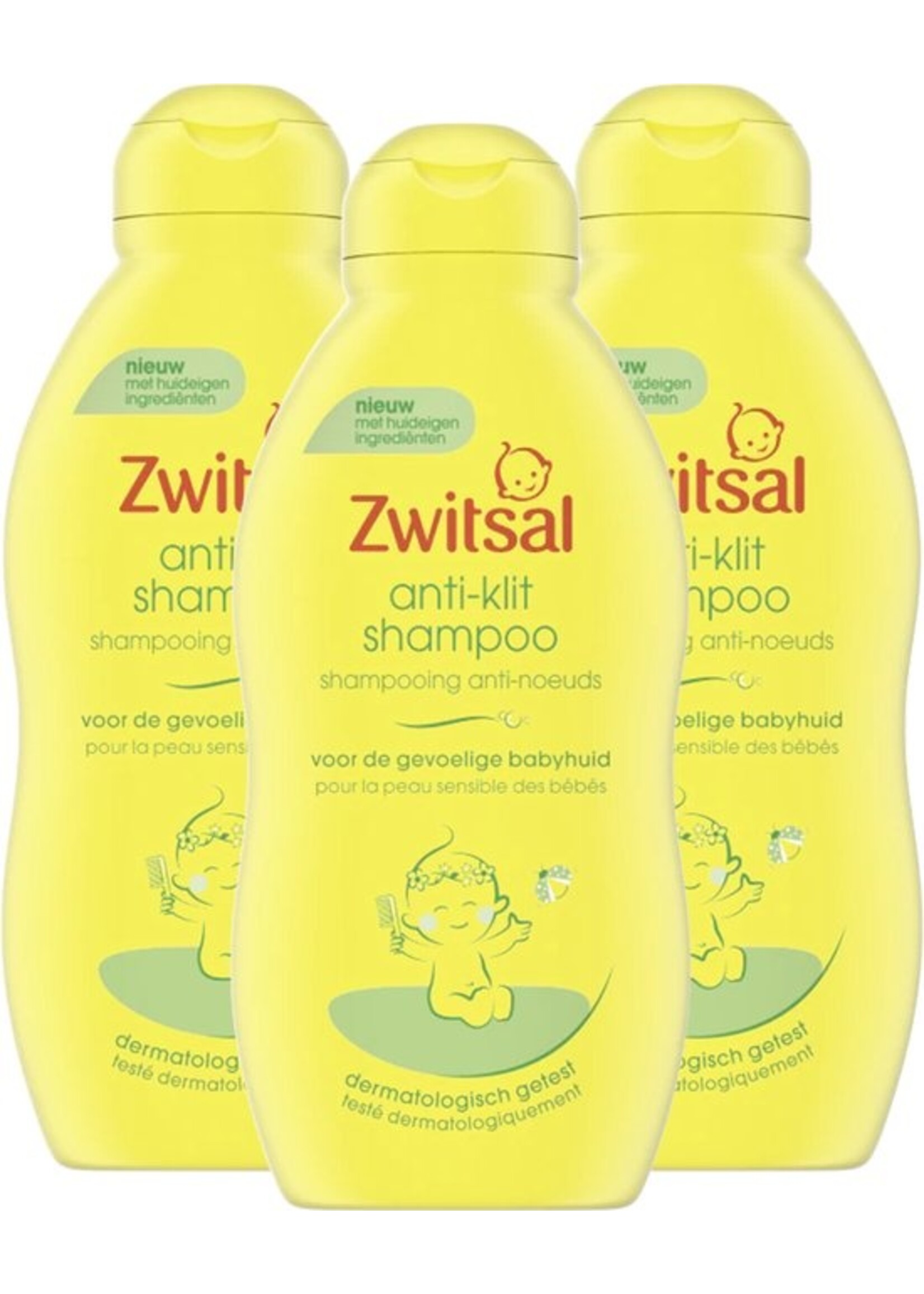 Zwitsal - Anti Klit Shampoo - 3 x 200ml - Beestenboel - Voordeelpack