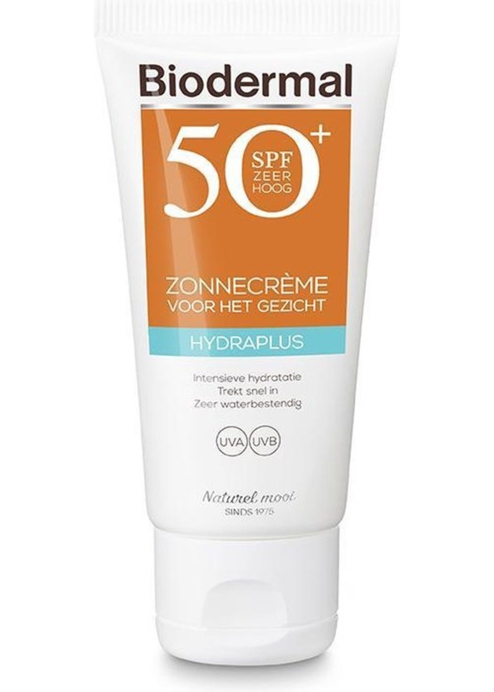 Biodermal Zonnebrand - Zonnebrandcreme gezicht -Hydraplus Face SPF50 -  50ml