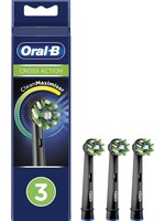 Oralb Braun Oral-B CrossAction - Met CleanMaximiser-technologie - Opzetborstels - Zwart - 3 stuks