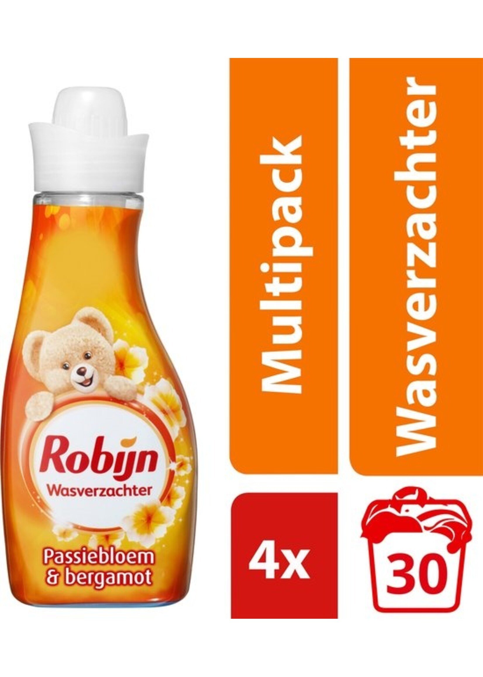 Robijn Passiebloem wasverzachter - 120 wasbeurten - 4 x 750 ml