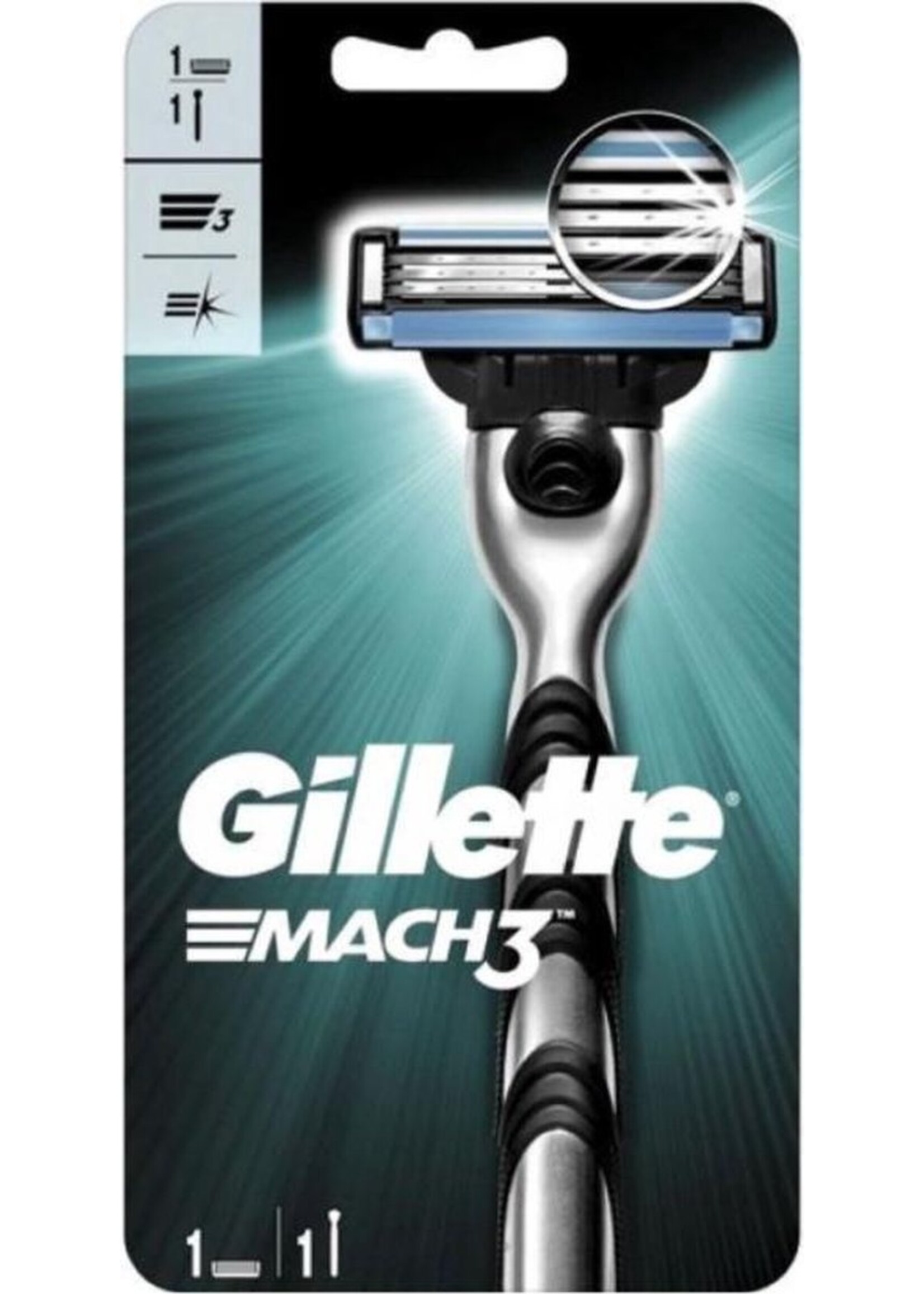 GILLETTE Gillette - Mach3 - Scheersysteem - Scheermesjes Mannen - 1 stuk Scheermes