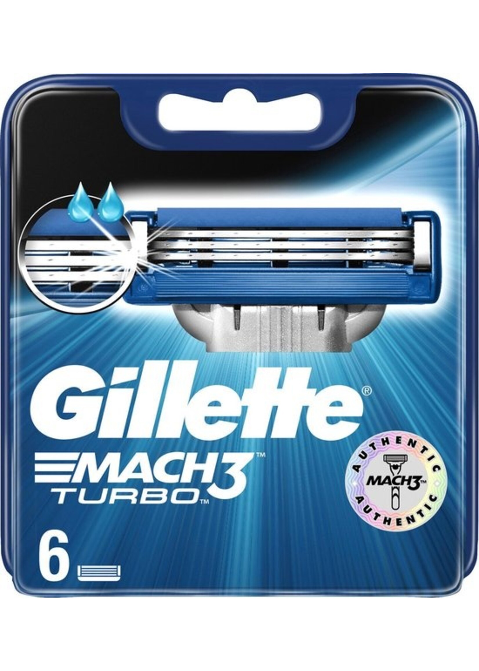 GILLETTE Gillette Mach3 Turbo Razor Blades 6pcs