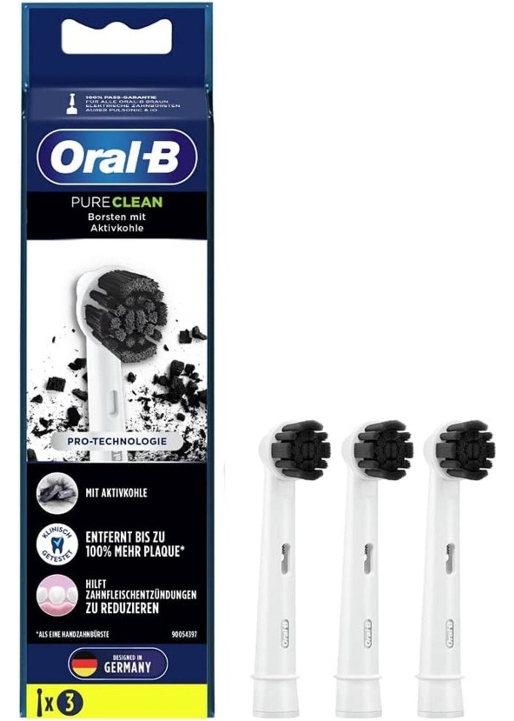 Oralb Braun De Oral-B Pure Clean opzetborstels - 3 Stuks