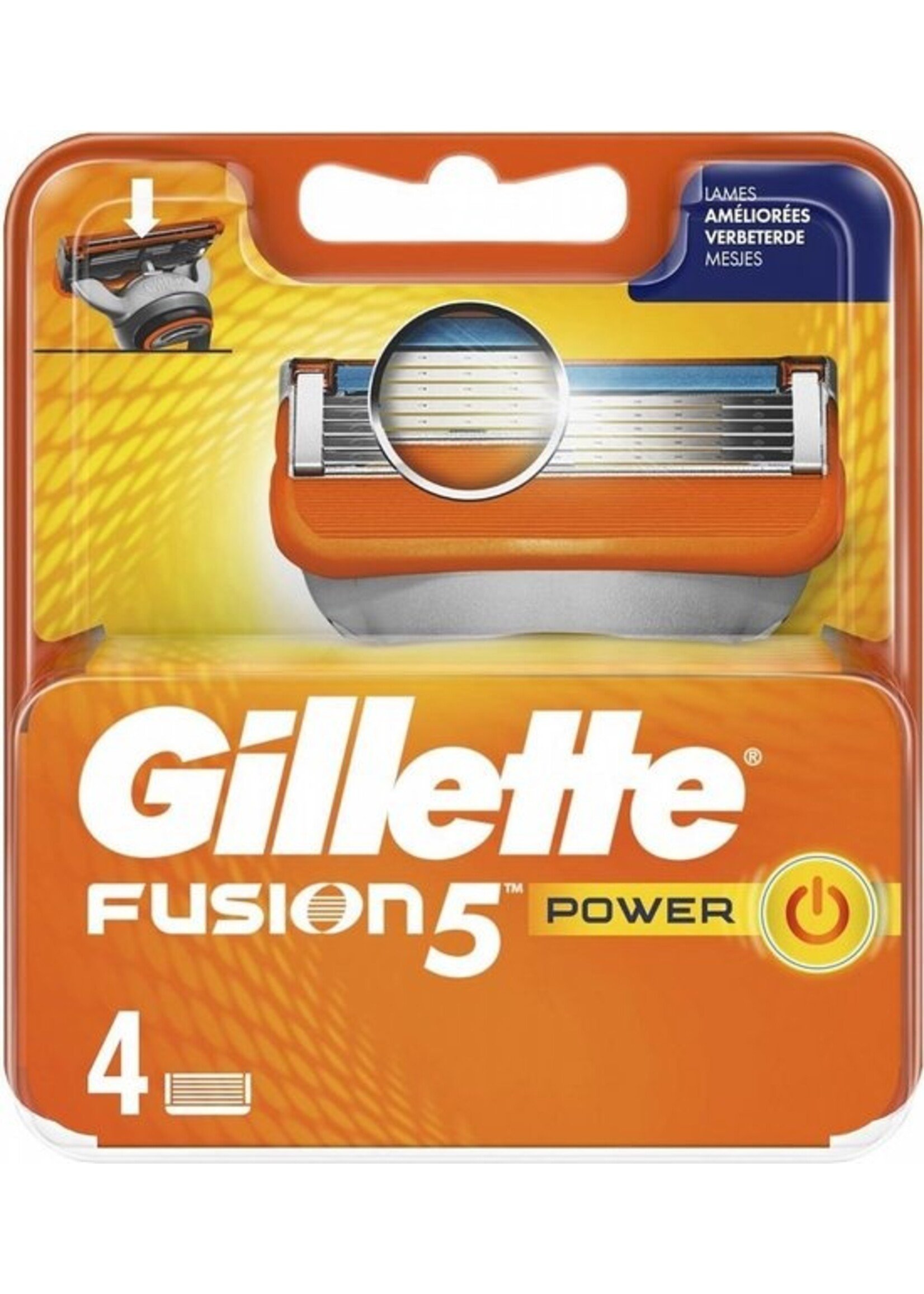 GILLETTE Gillette Fusion5 Power Scheermesjes - 4 mesjes