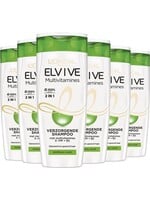 L'Oréal  L'Oréal Paris Elvive Multivitamines 2-in-1 - 6 x 250 ml - Shampoo - Voordeelverpakking