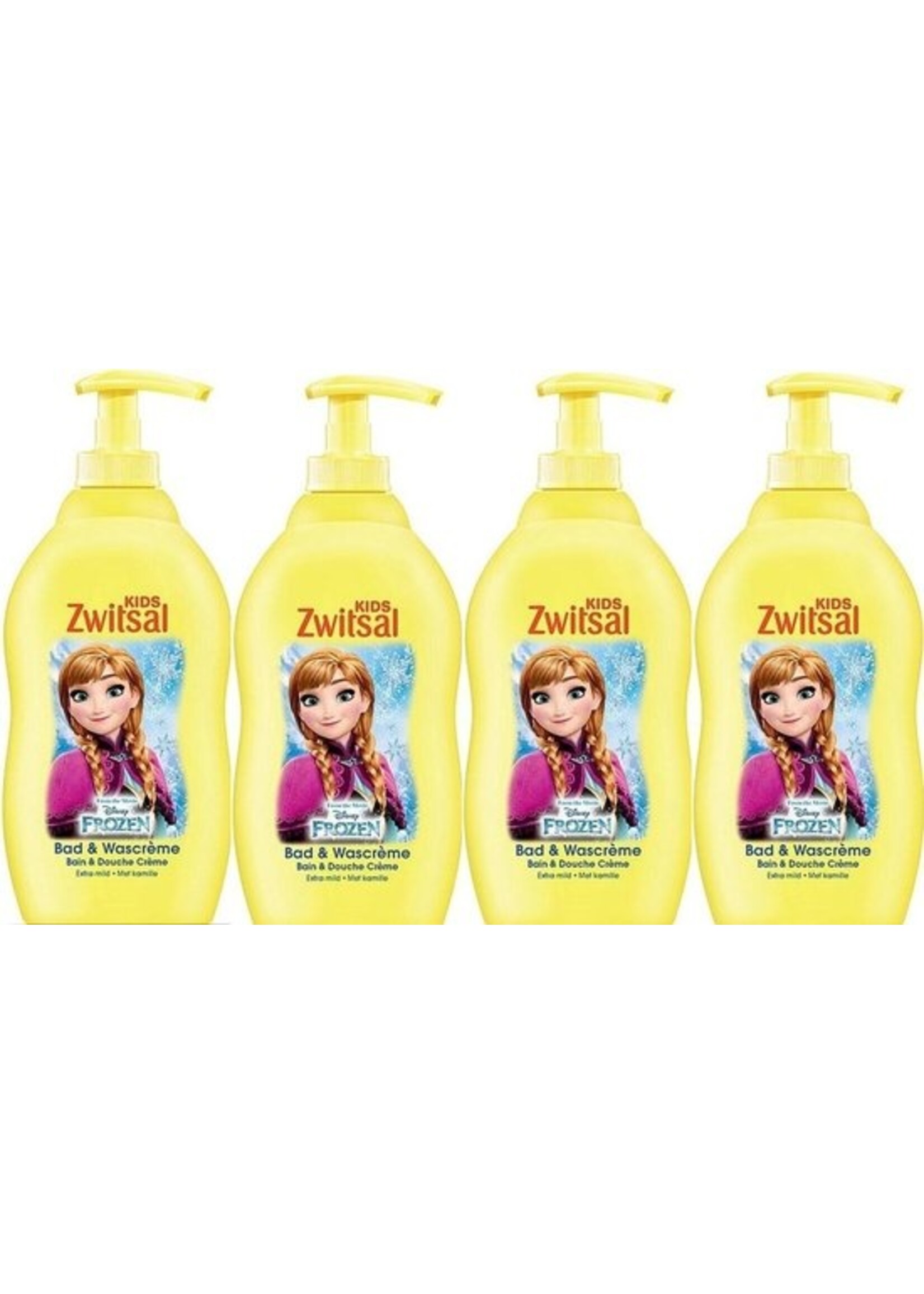 Zwitsal Frozen Kids Bad & Wascrème- 4 x 400 ml Voordeelverpakking