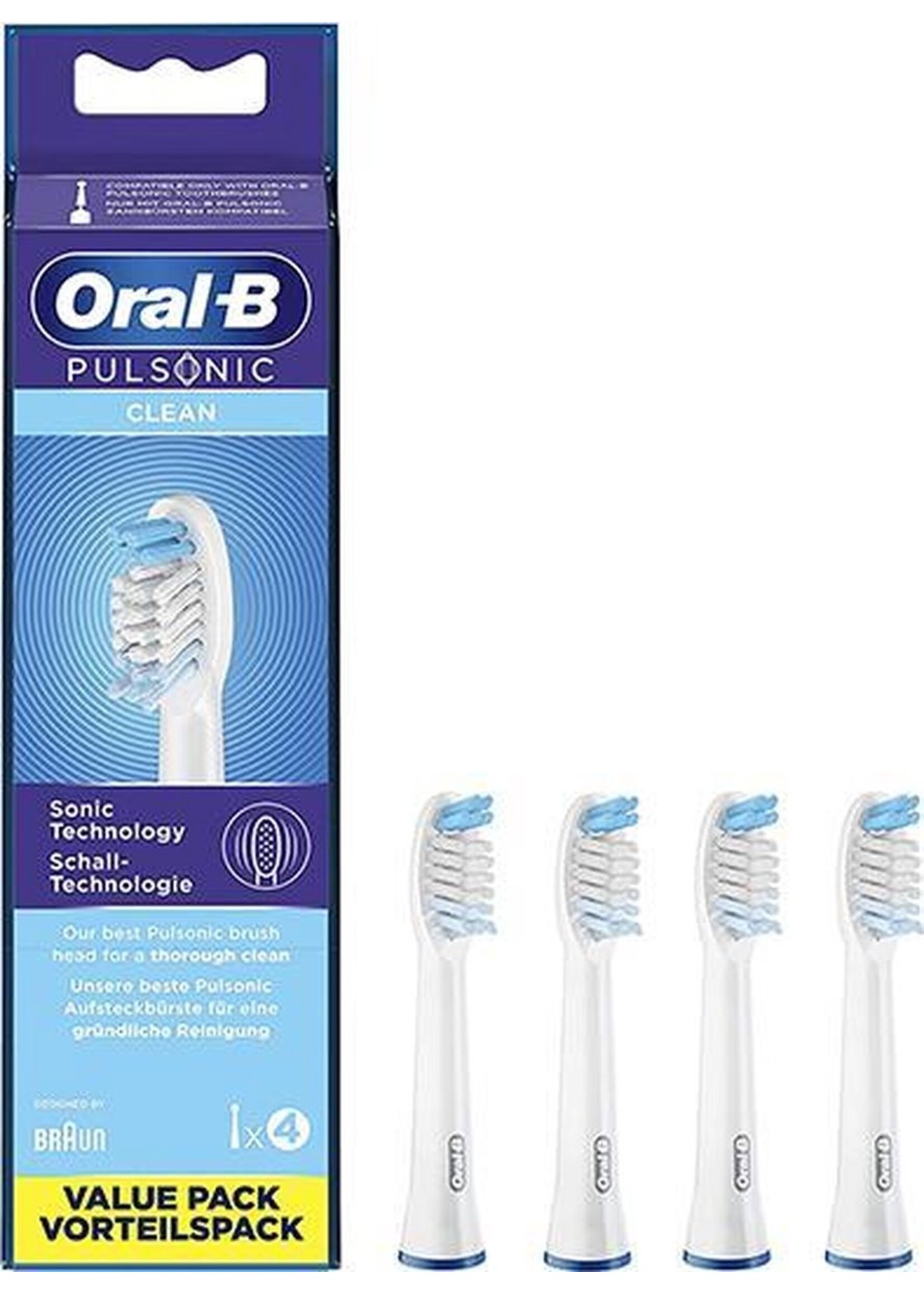 Oralb Braun Braun oral-b opzetborstels pulsonic sensitive 4 stuks