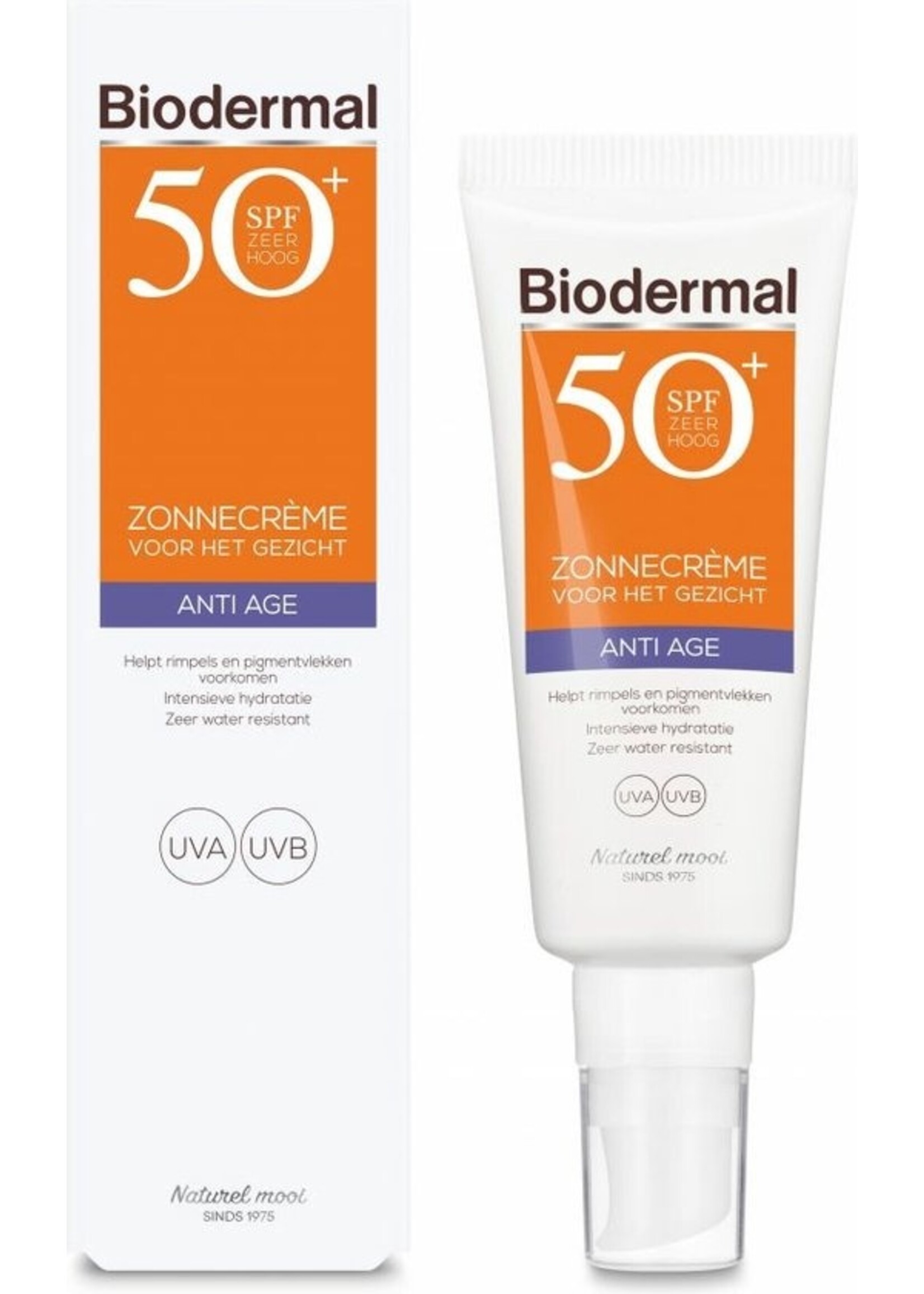 Biodermal Zonnebrand - Anti Age Zonnecrème voor het gezicht - SPF 50 - 40ml