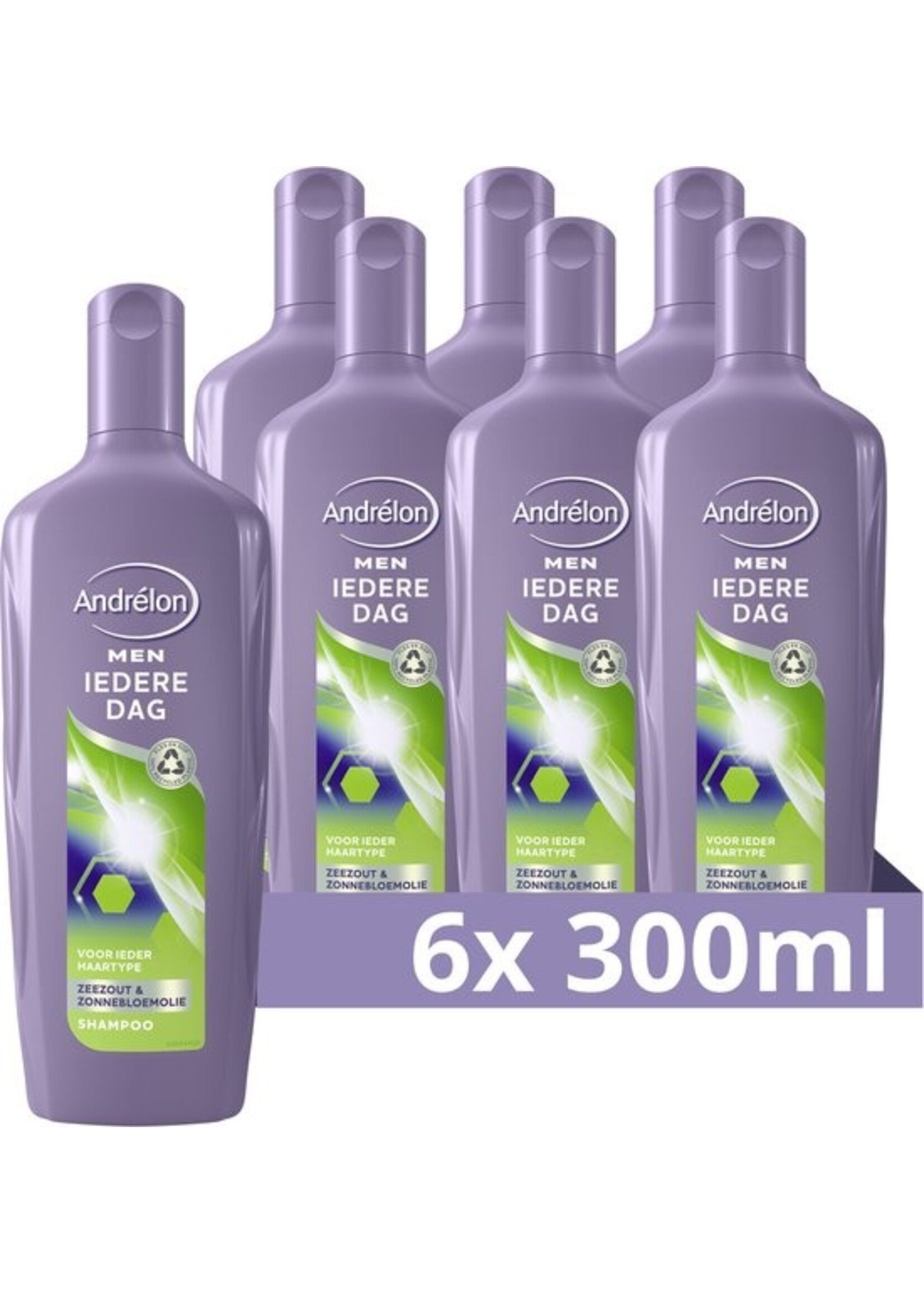 Andrélon Men Iedere Dag Shampoo - 6 x 300 ml - Voordeelverpakking