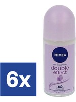 NIVEA Double Effect - 6 x 50 ml - Voordeelverpakking - Deodorant Roller