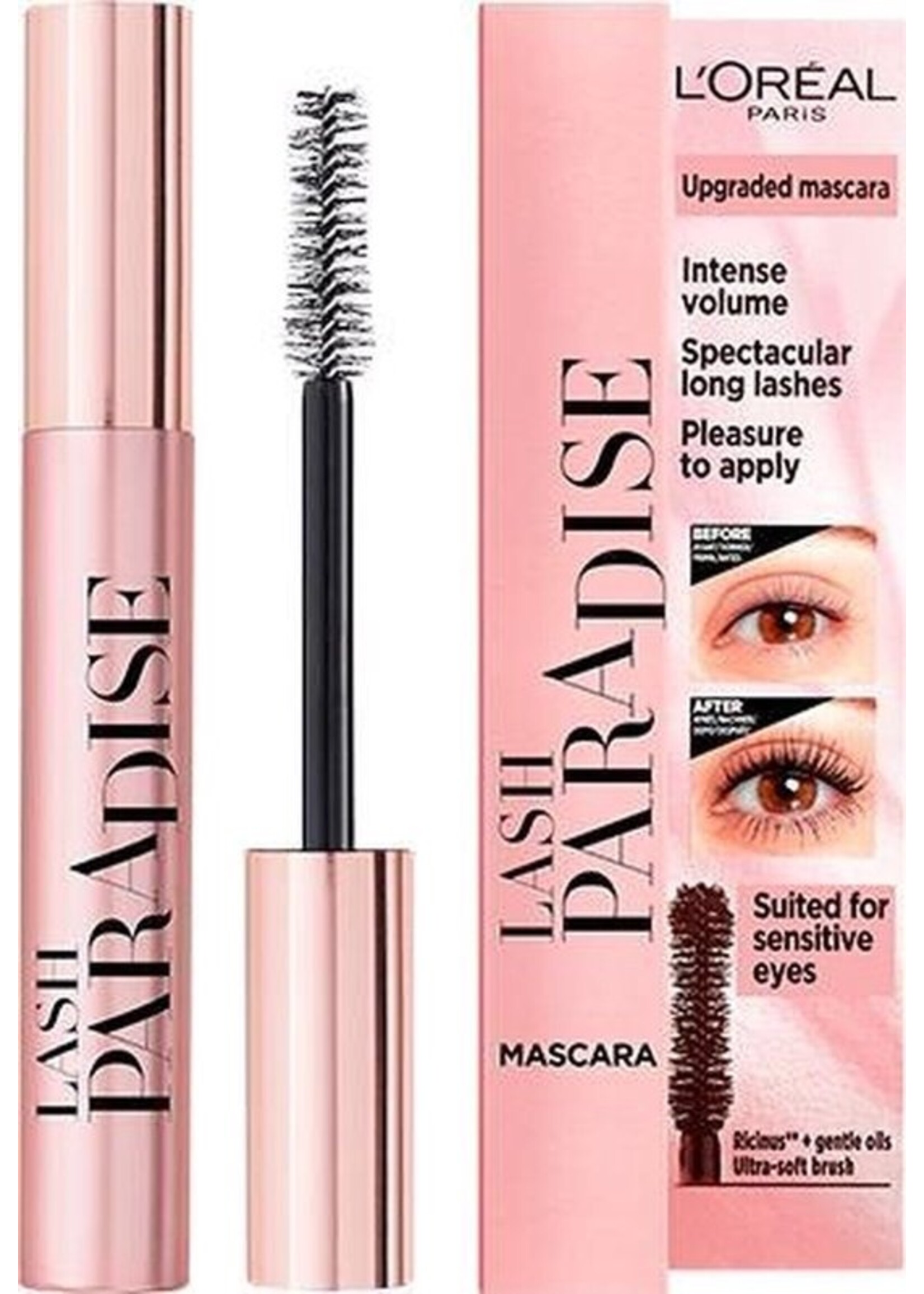 L'Oréal  L’Oréal Paris - Lash Paradise Mascara - 01 Black - Zwarte Volume Mascara - 6.4 ml (Paradise Extatic)