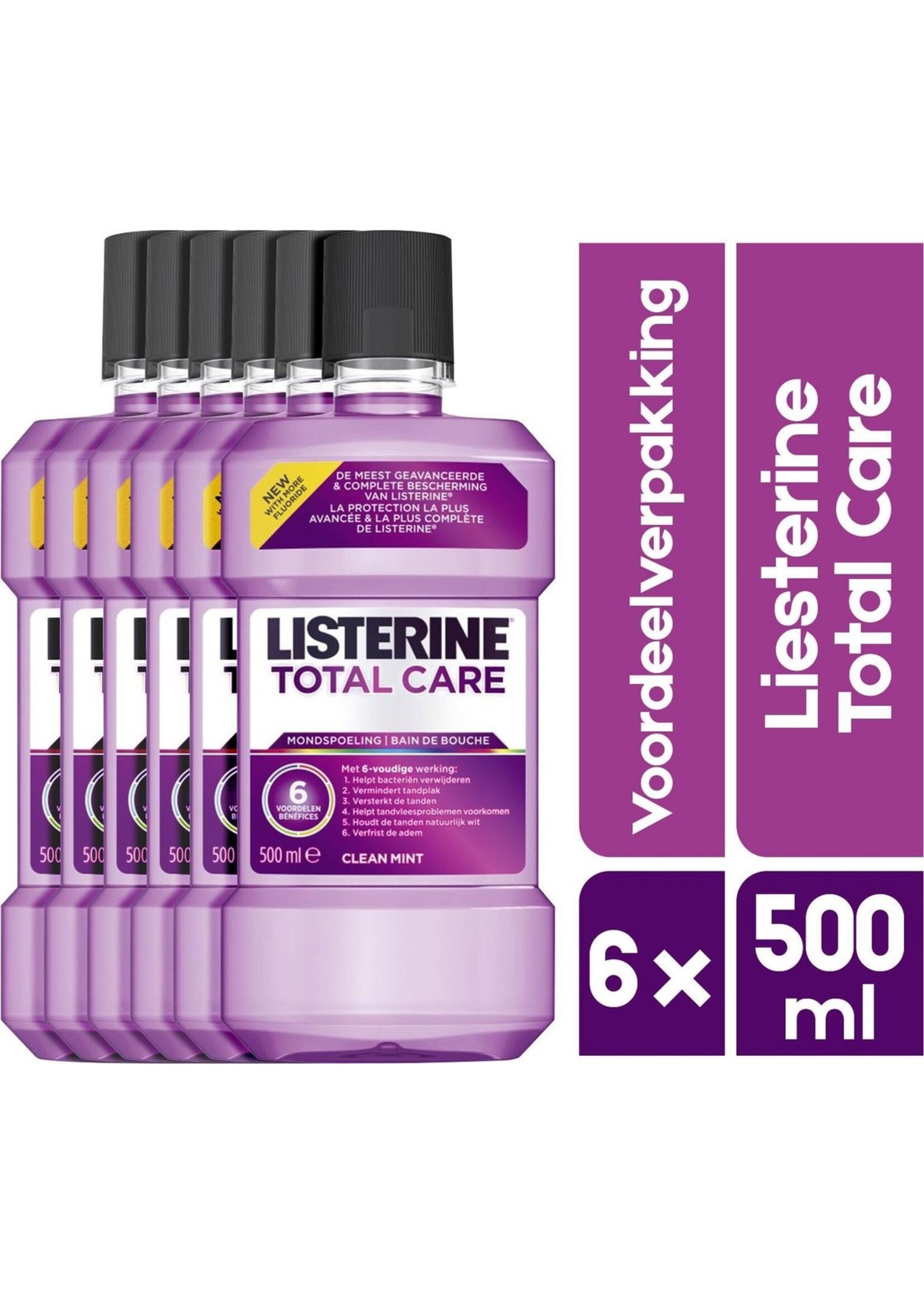 Listerine Mondwater Total Care 6 x 500 ml