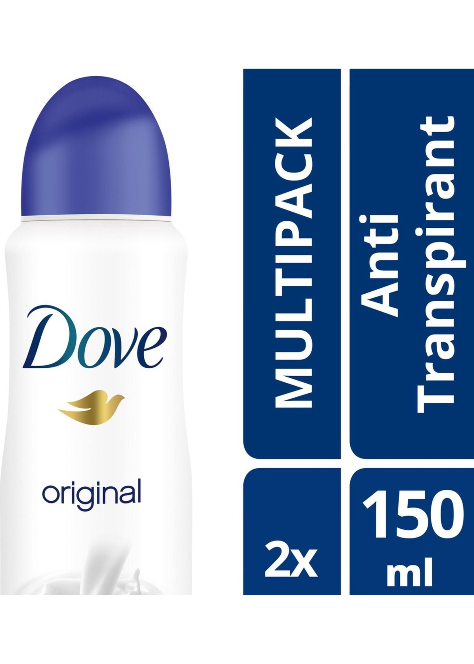 Dove Original Women Deodorant - 2 x 150 ml - Voordeelverpakking